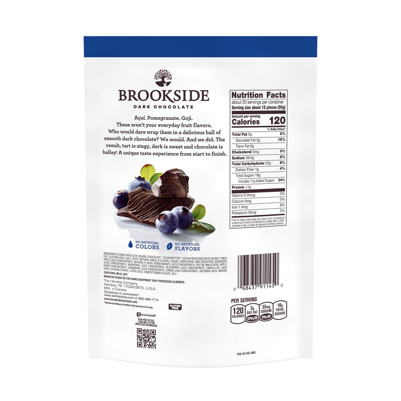 Brookside Dark Chocolate Acai & Blueberry Flavored Snacking Chocolate Bag; image 7 of 7