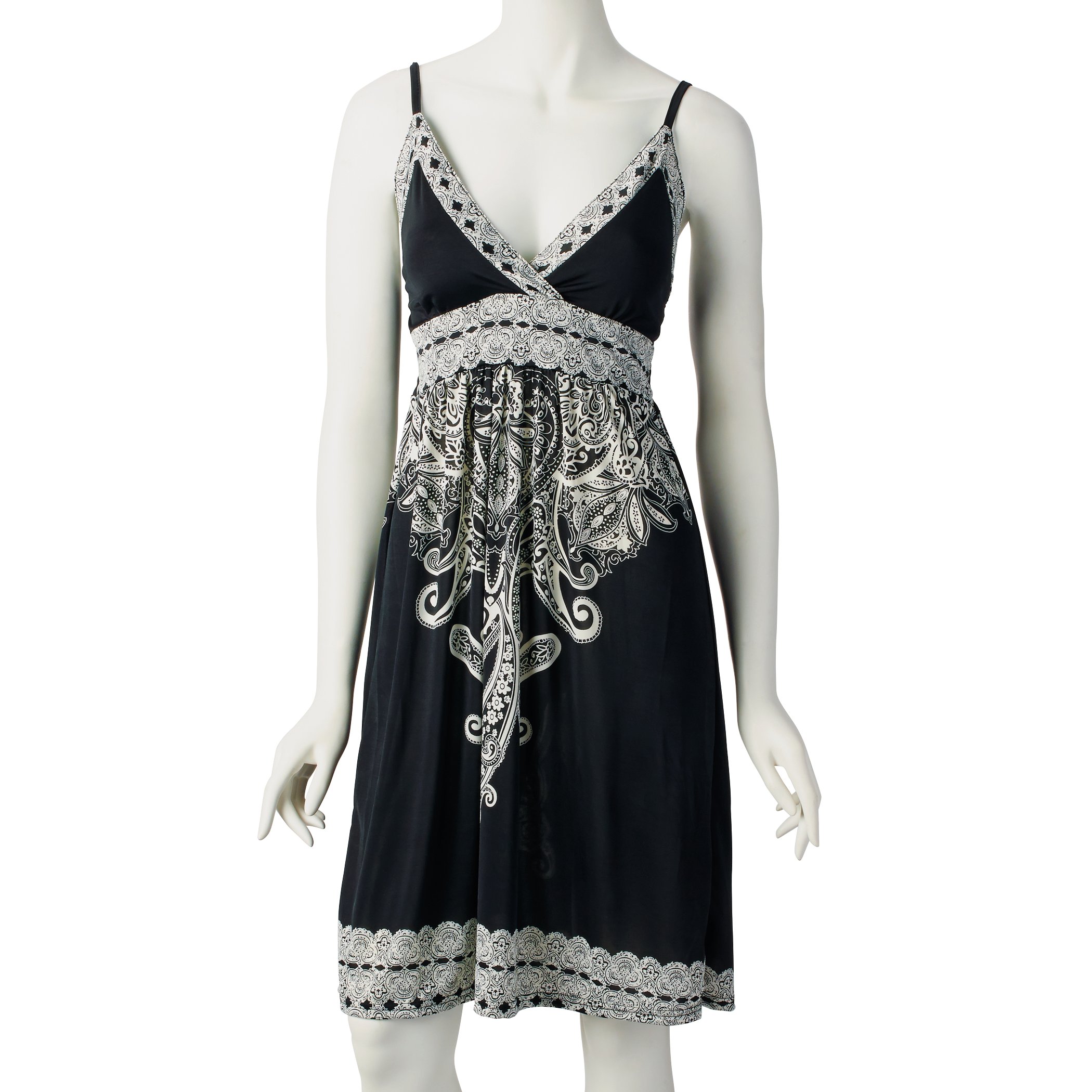 646 Main Summer Placement Print Polyester Short Halter Dress Shop