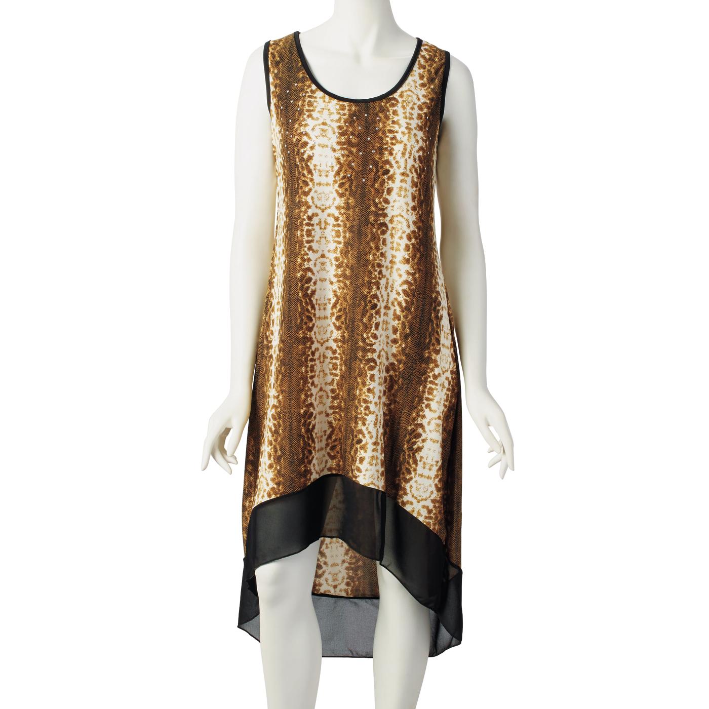 646 Main Animal Print Embellished Hi Lo Tank Dress - Shop Dresses & skirts  at H-E-B