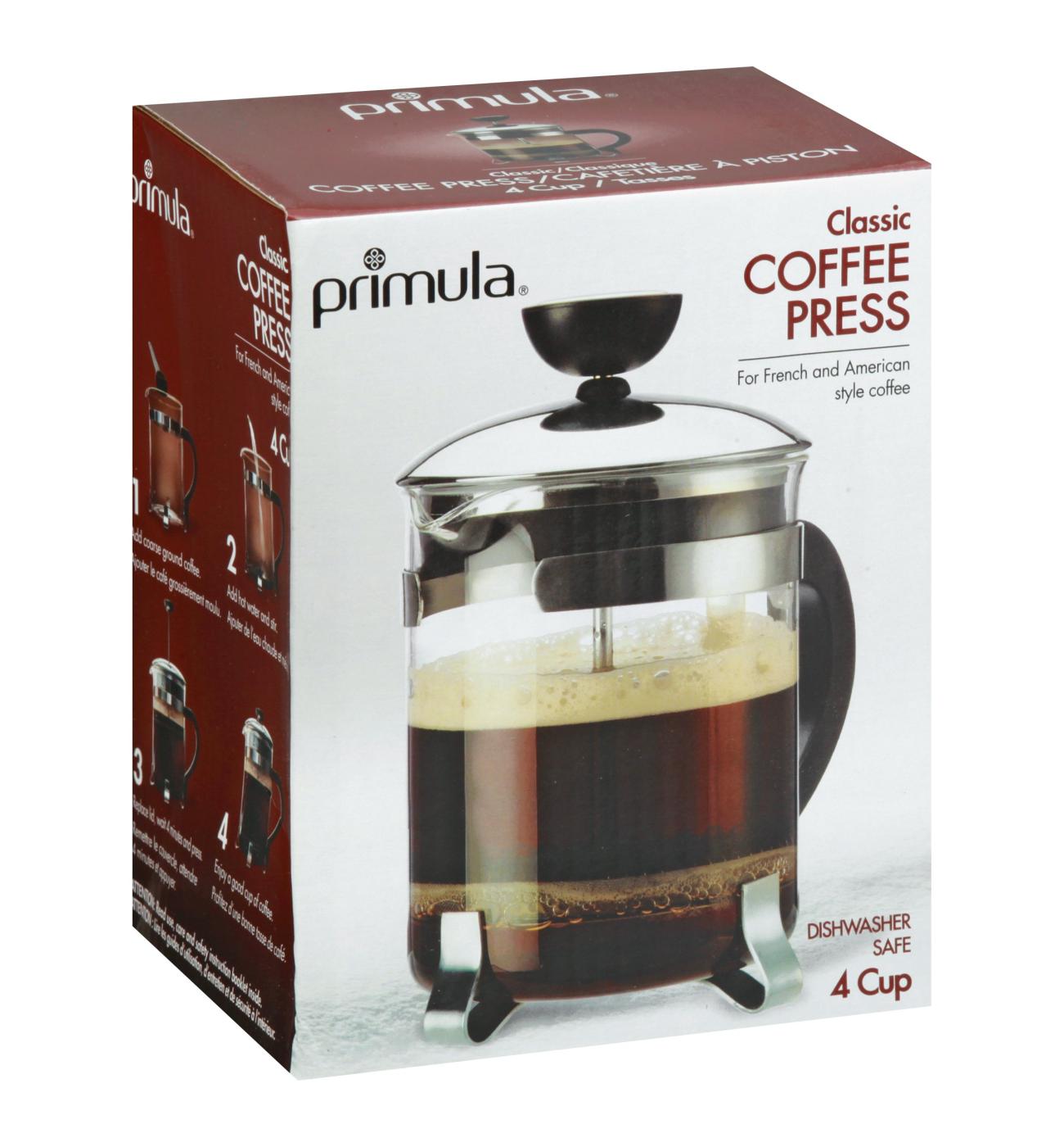 Primula Classic Coffee French Press Coffee Maker, 4 Cup, Chrome Shop