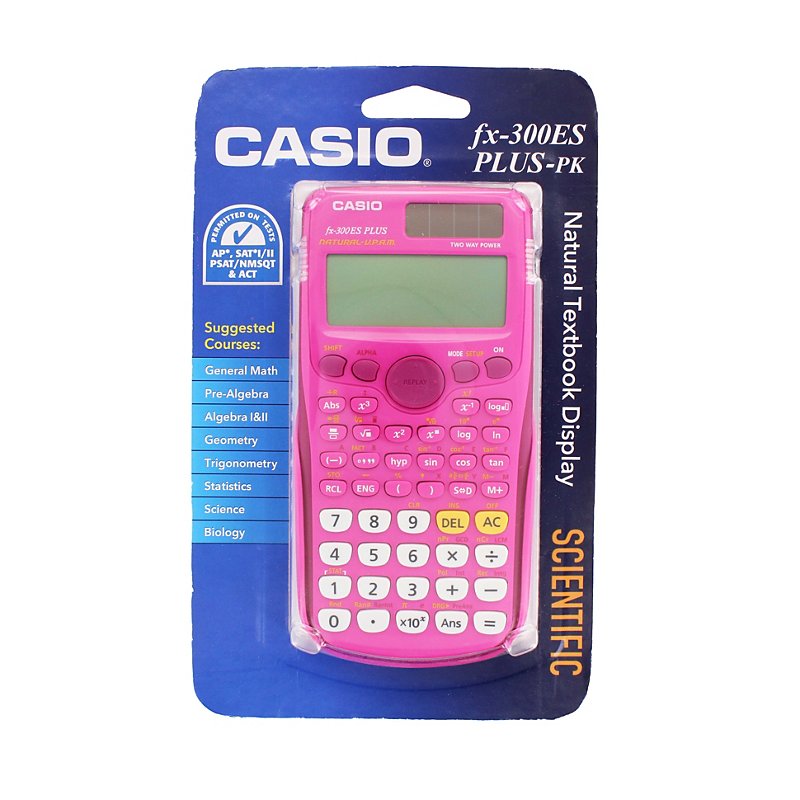 Casio FX-300ES Plus Scientific Calculator in Pink 