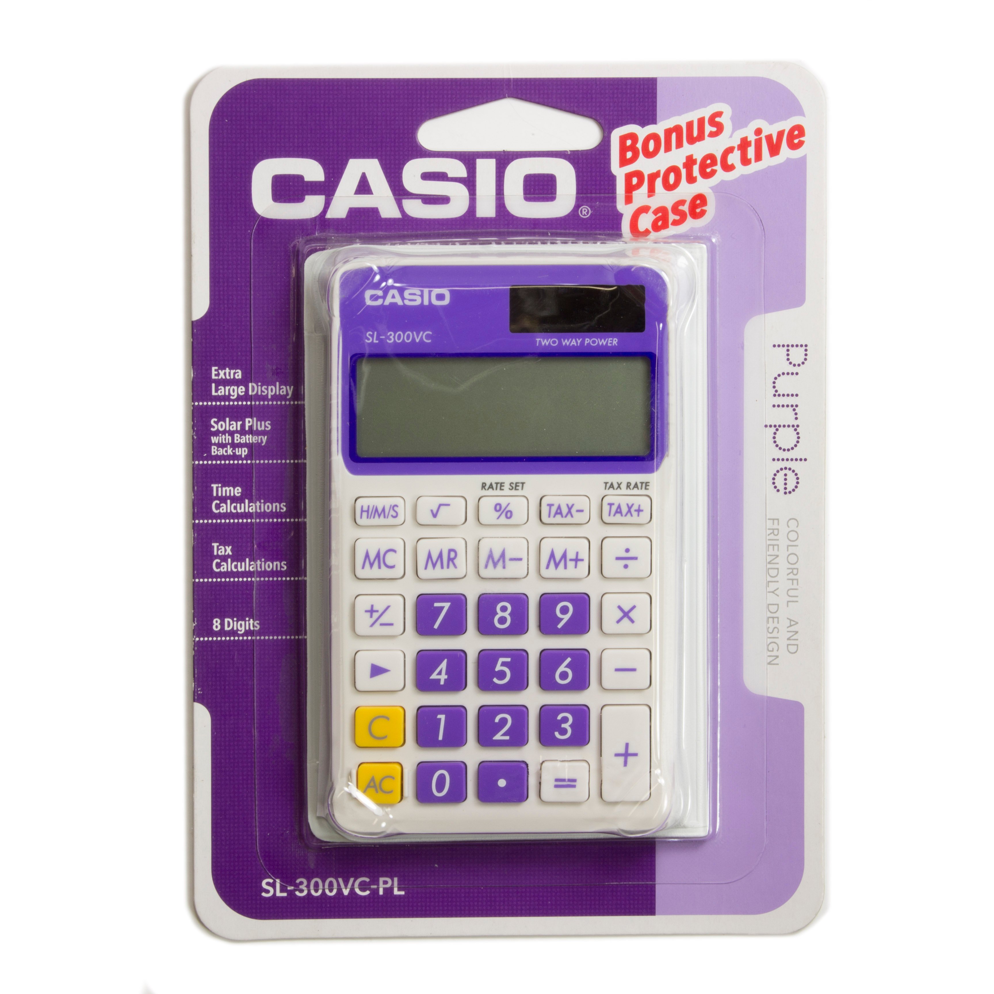 Casio SL300VC PL Electronic Calculator Purple