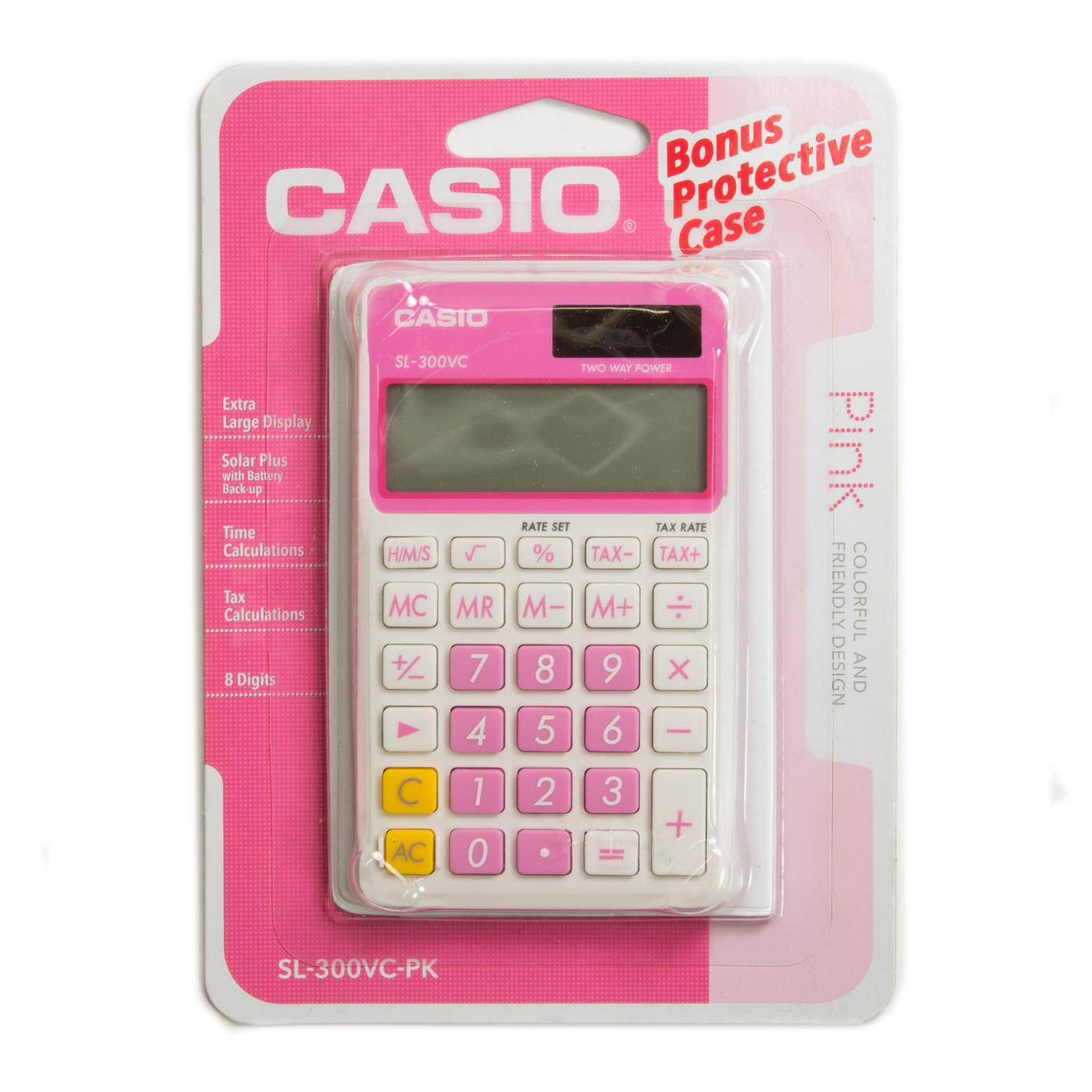 Casio SL300VC-PK Electronic Calculator, Pink; image 2 of 2