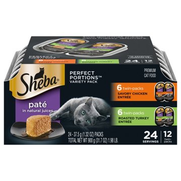 Sheba Perfect Portions Wet Cat Food Pate Twin-Pack Trays