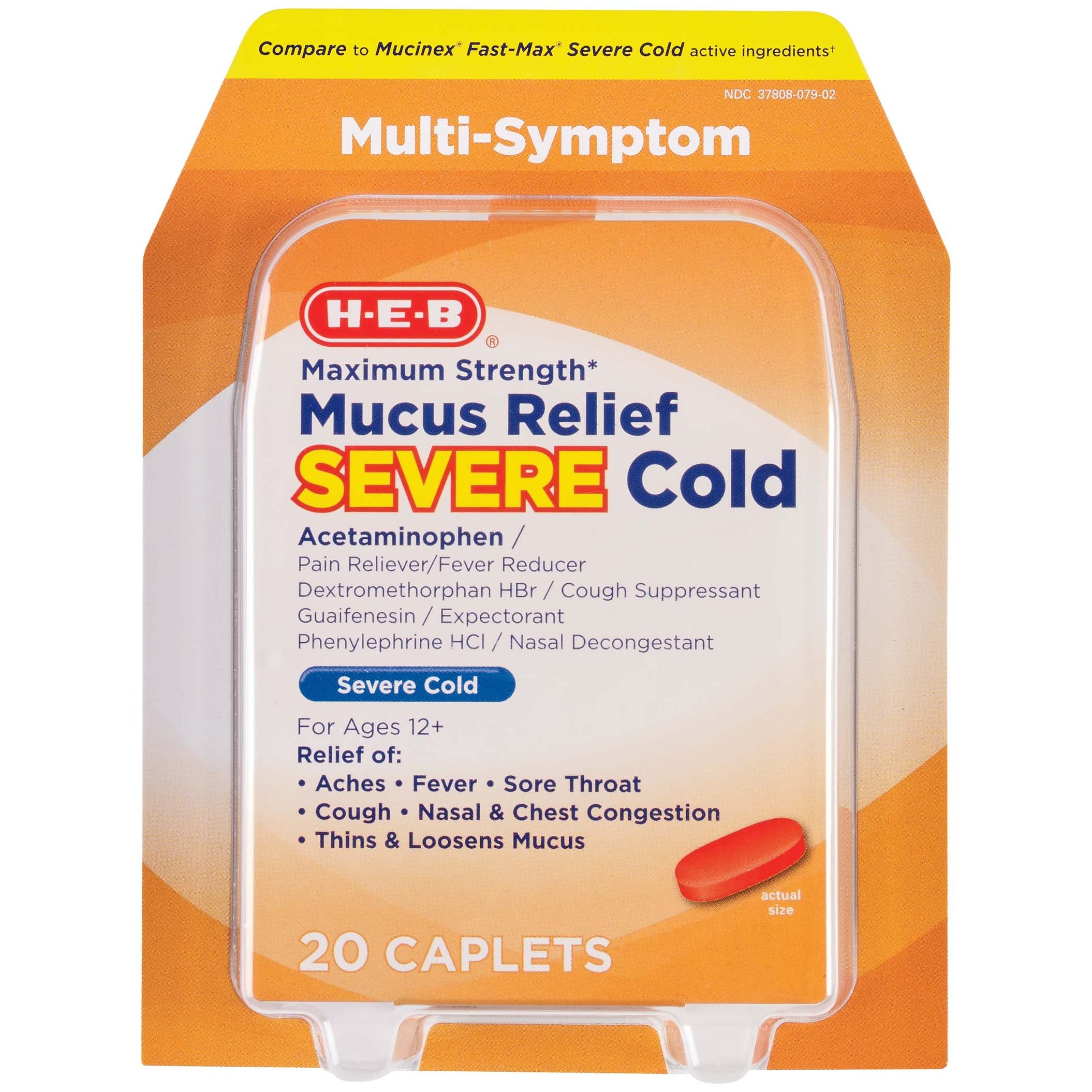 HEB Mucus Relief Severe Cold Shop Cough, Cold & Flu at HEB