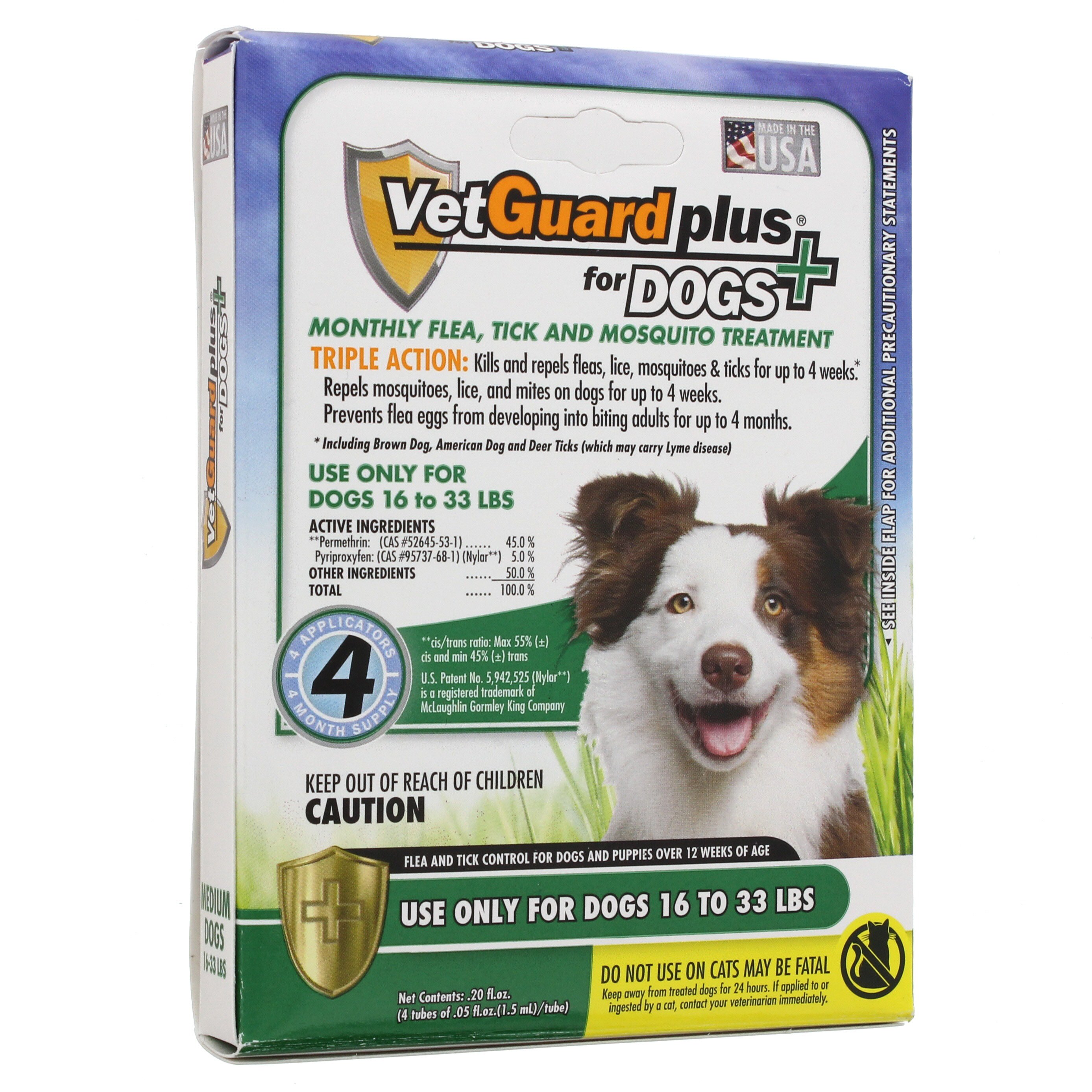 VetGaurd Plus Flea & Tick Treatment For Medium Dogs (16-33 LBS) - Shop ...