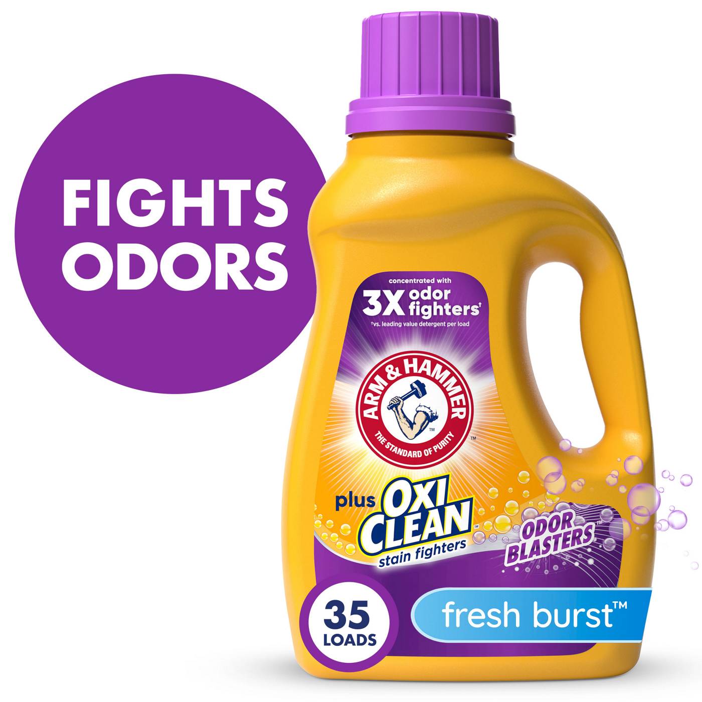 Arm & Hammer Plus OxiClean Odor Blasters HE Liquid Laundry Detergent, 35 Loads - Fresh Burst; image 5 of 13