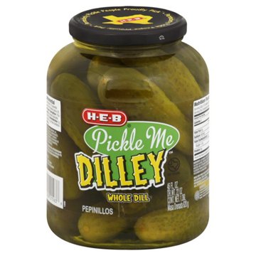 H-E-B Pickle Me Dilley Whole Dill Pickles, 46 oz