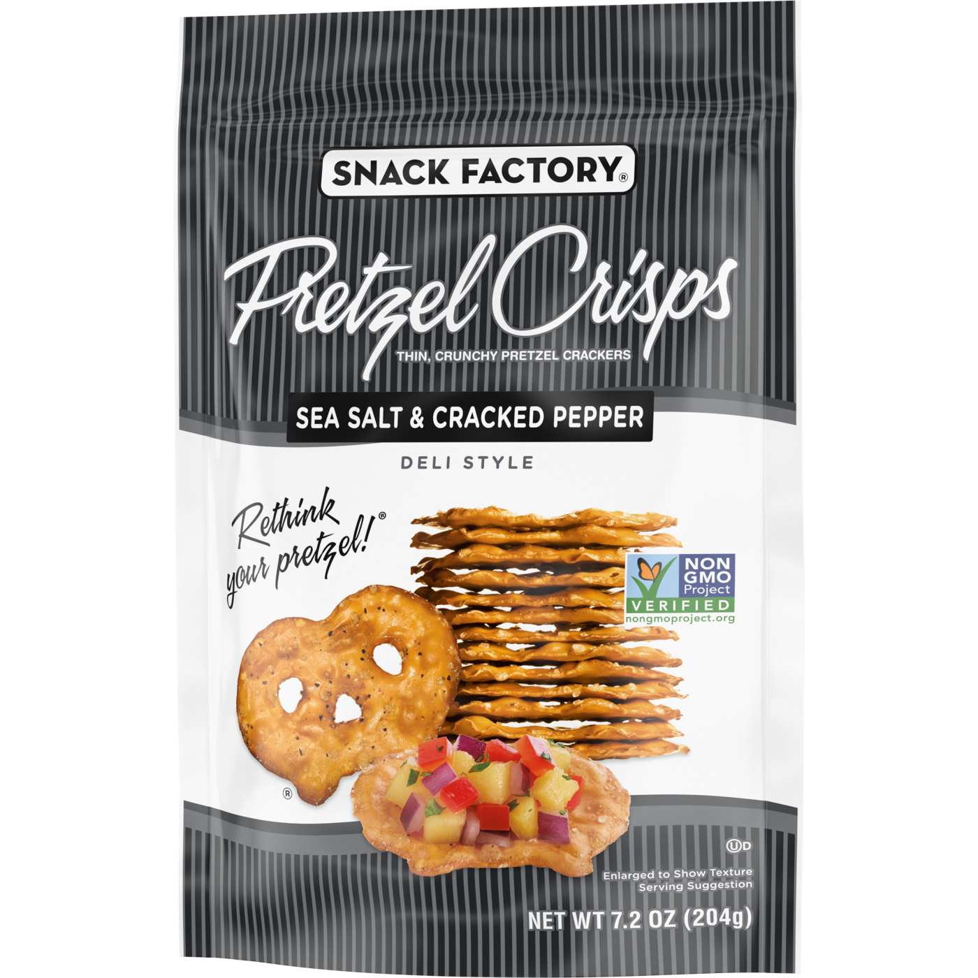 Snack Factory Sea Salt & Cracked Pepper Pretzel Crisps; image 3 of 9