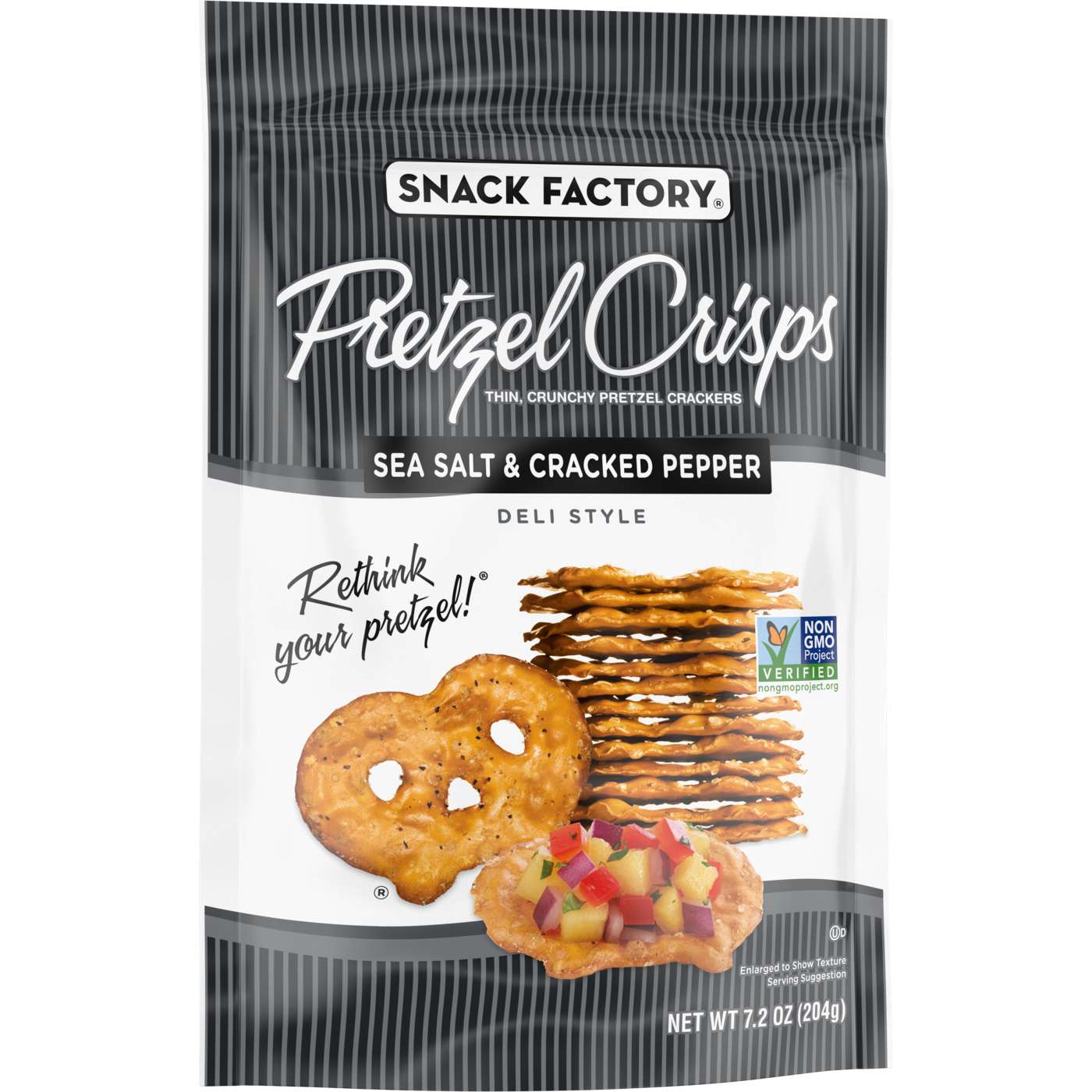 Snack Factory Sea Salt & Cracked Pepper Pretzel Crisps; image 4 of 9