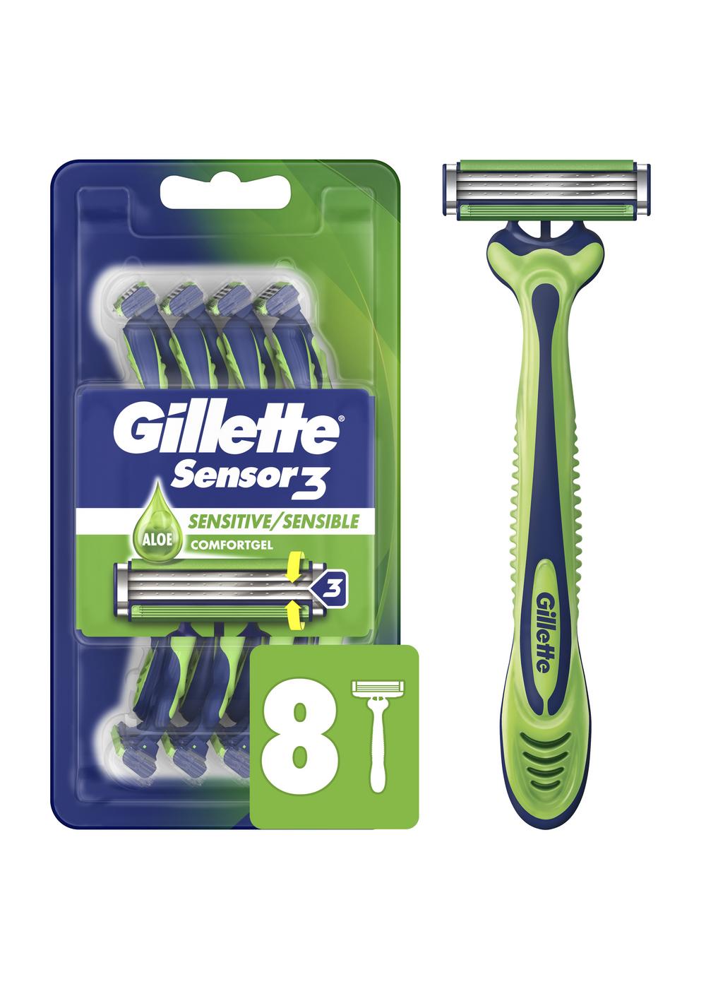 Gillette Sensor3 Sensitive Disposable Razors; image 4 of 10