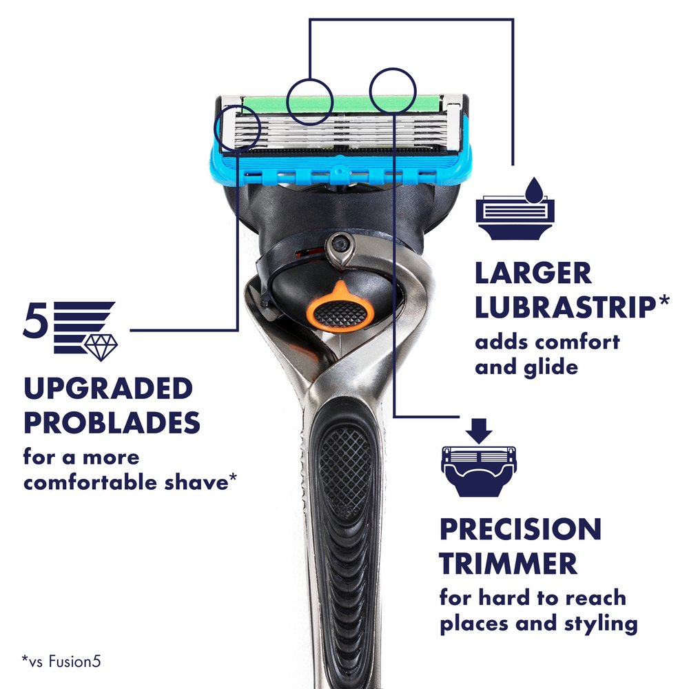 Gillette Fusion5 Men's Razor Handle + 5 Blade Refills - Shop Razors &  Blades at H-E-B