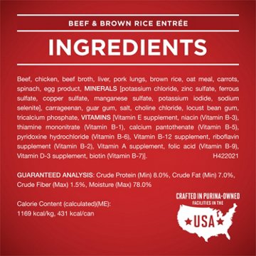 Purina ONE Classic Entrees Wet Dog Food Variety Pack - Ground Chicken and Brown Rice, and Beef and Brown Rice