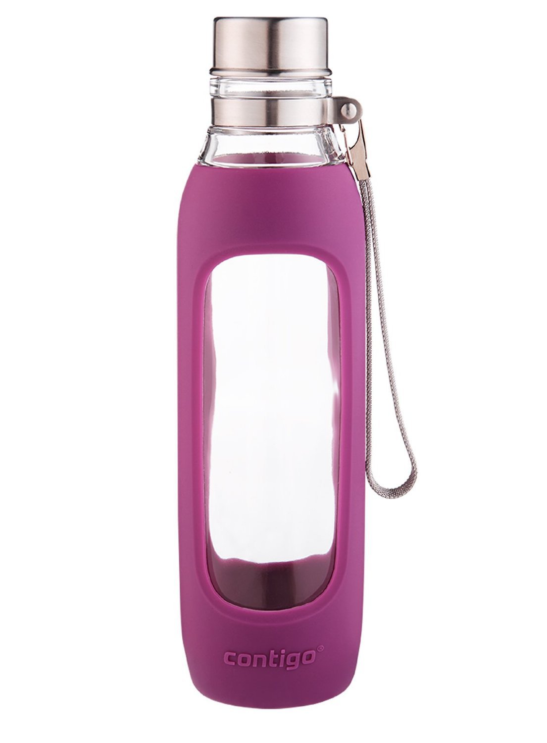 Contigo Purity Glass Water Bottle, 20oz, Radiant Orchid Shop Travel