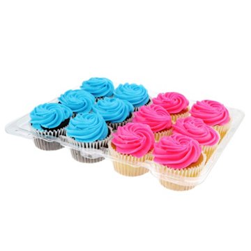 H-E-B Bakery White & Chocolate Patriotic Cupcakes - Buttercream Icing, 12 ct