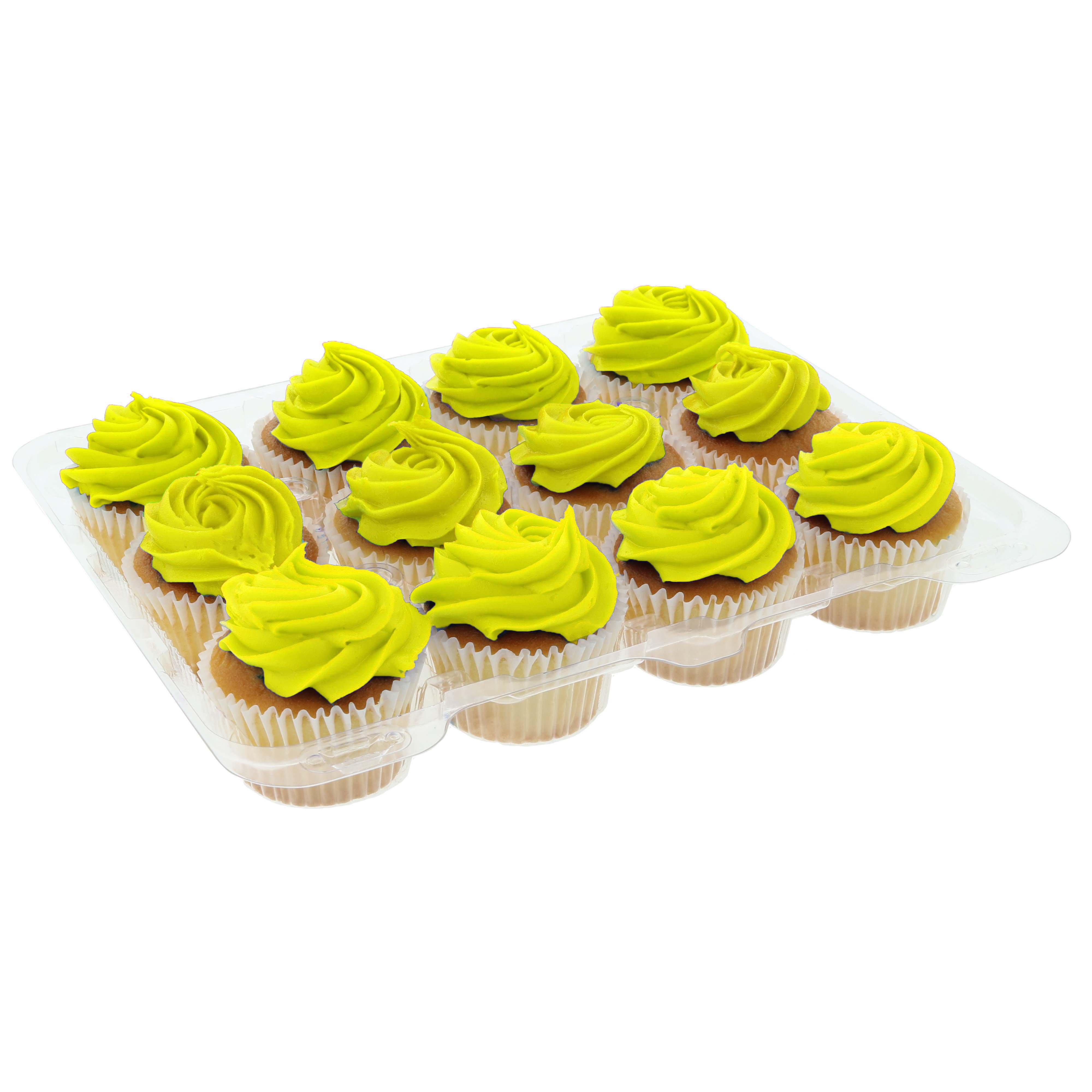 HEB White Cupcakes with Yellow Buttercream Icing Shop Cakes at HEB