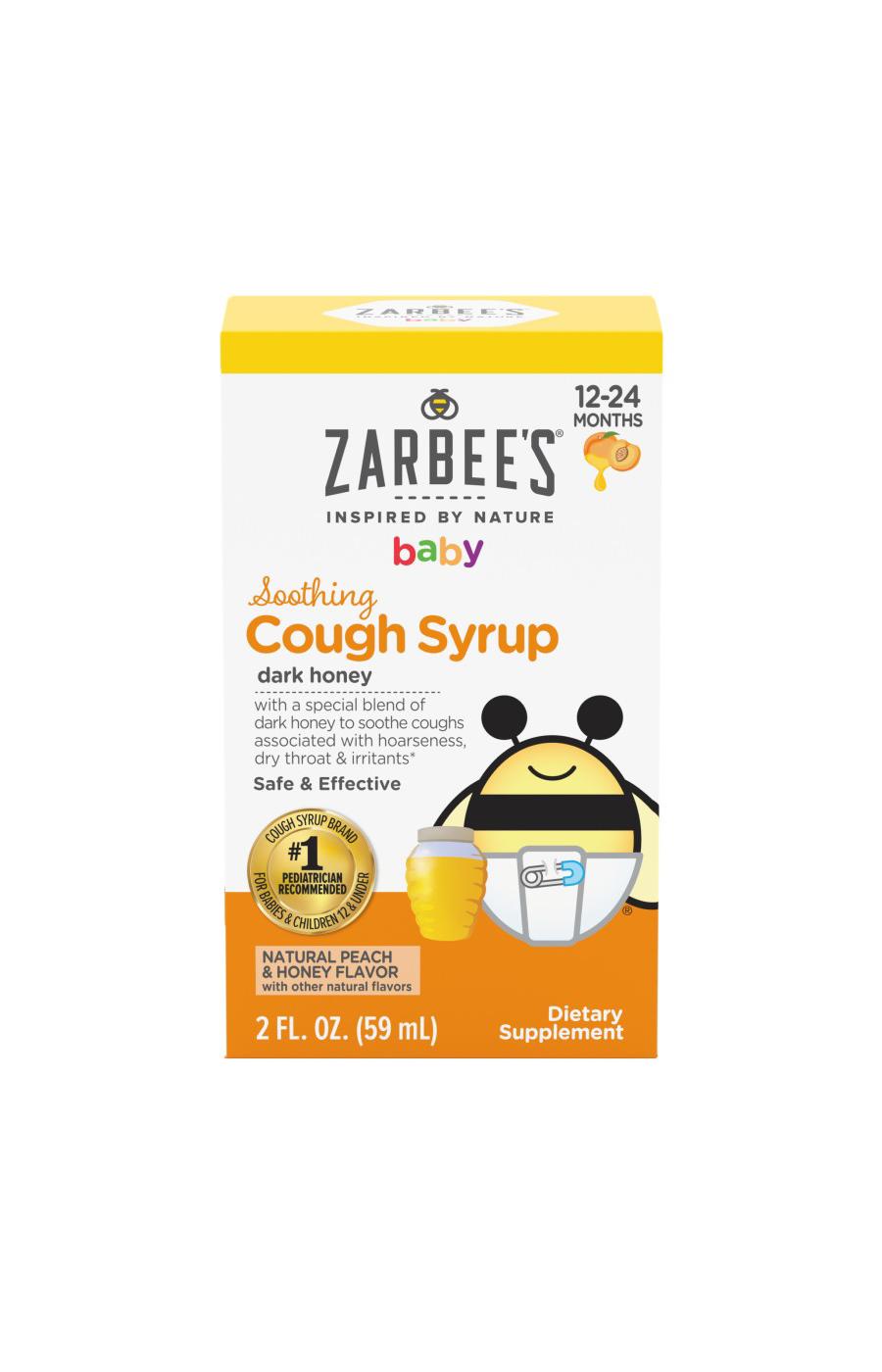 Zarbee's Baby Soothing Cough Syrup, Natural Peach Flavor; image 1 of 7