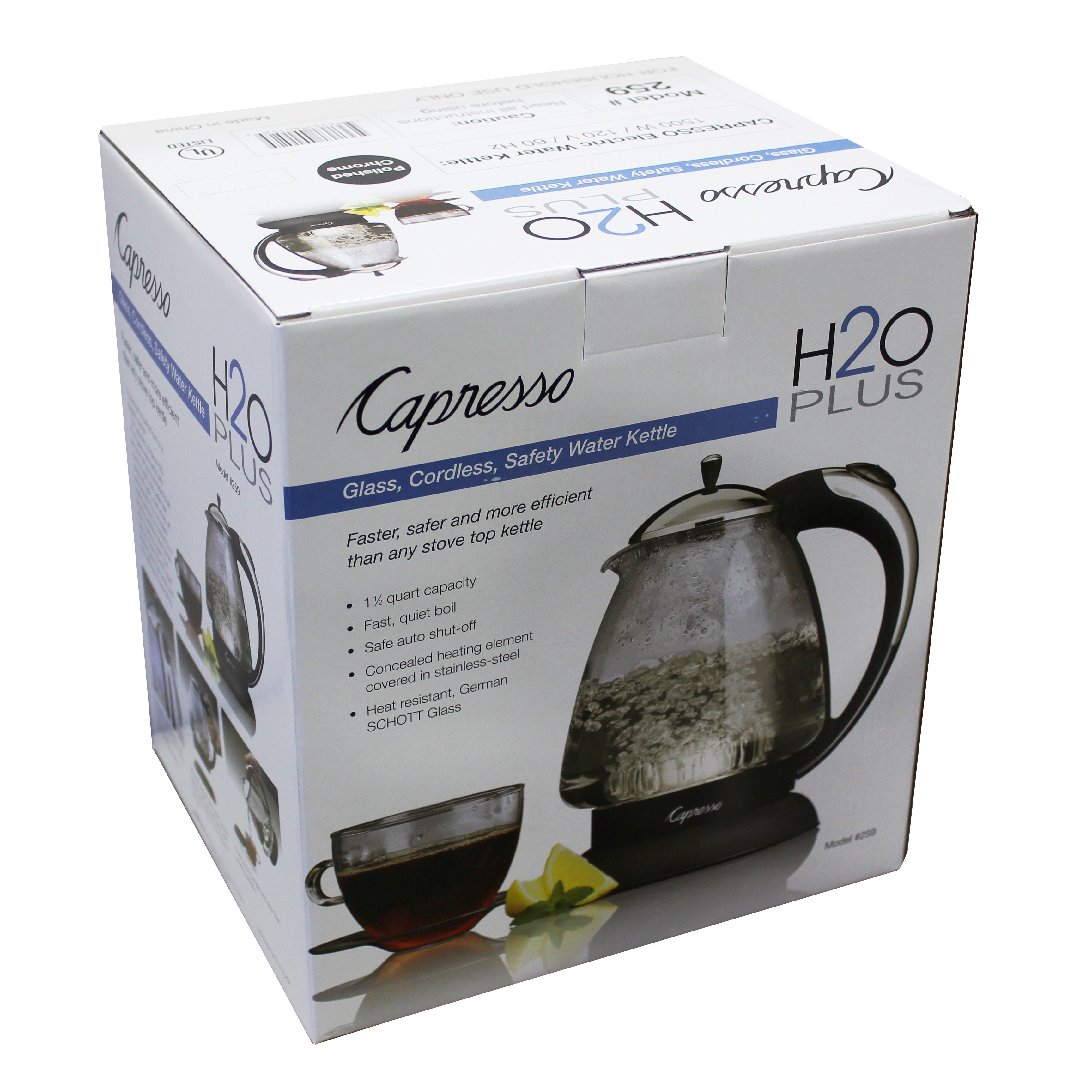 Capresso H2O Plus Water Kettle， Matte Silver， 48-Ounce by Capresso (未使用･未開封品)Capresso H2O Plus Water Kettle, Matte Silver, 48-Ounce by Capresso