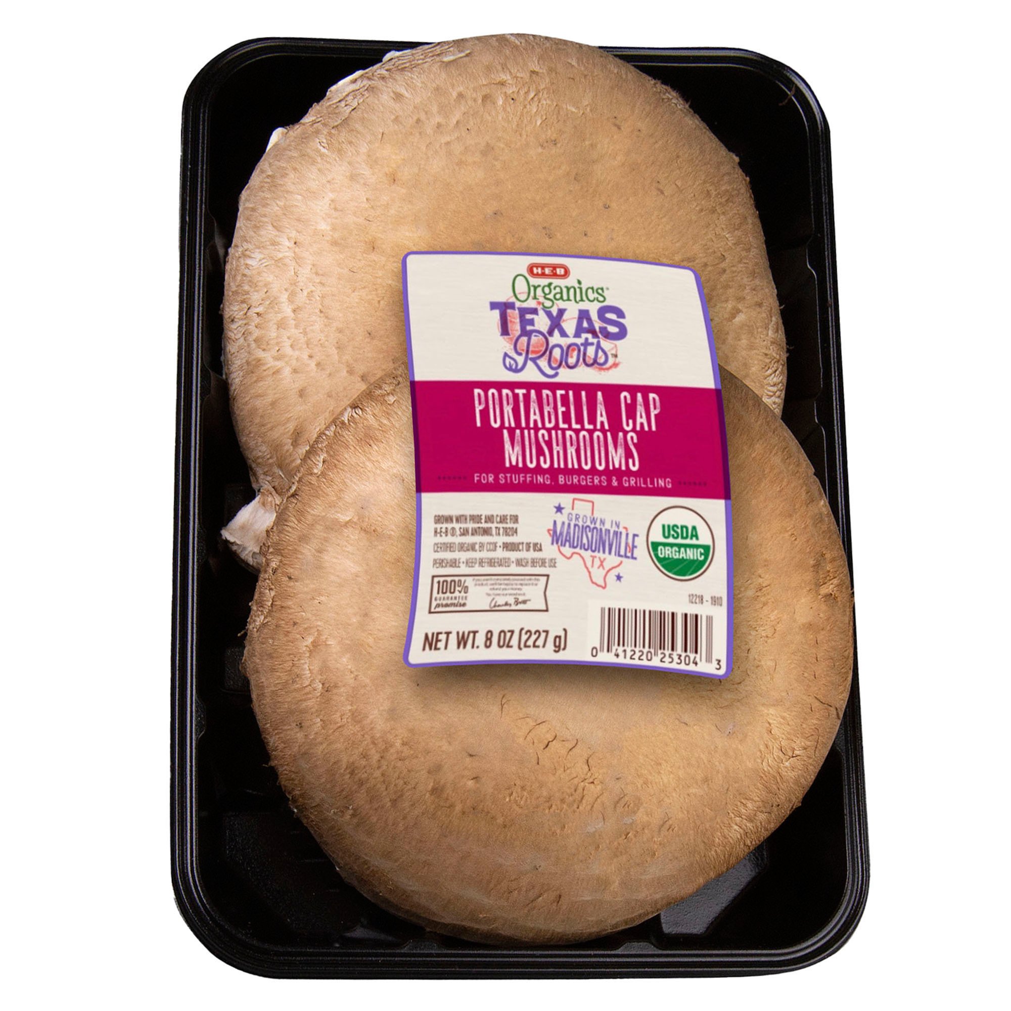 HEB Organics Texas Roots Portabella Cap Mushrooms Shop Vegetables