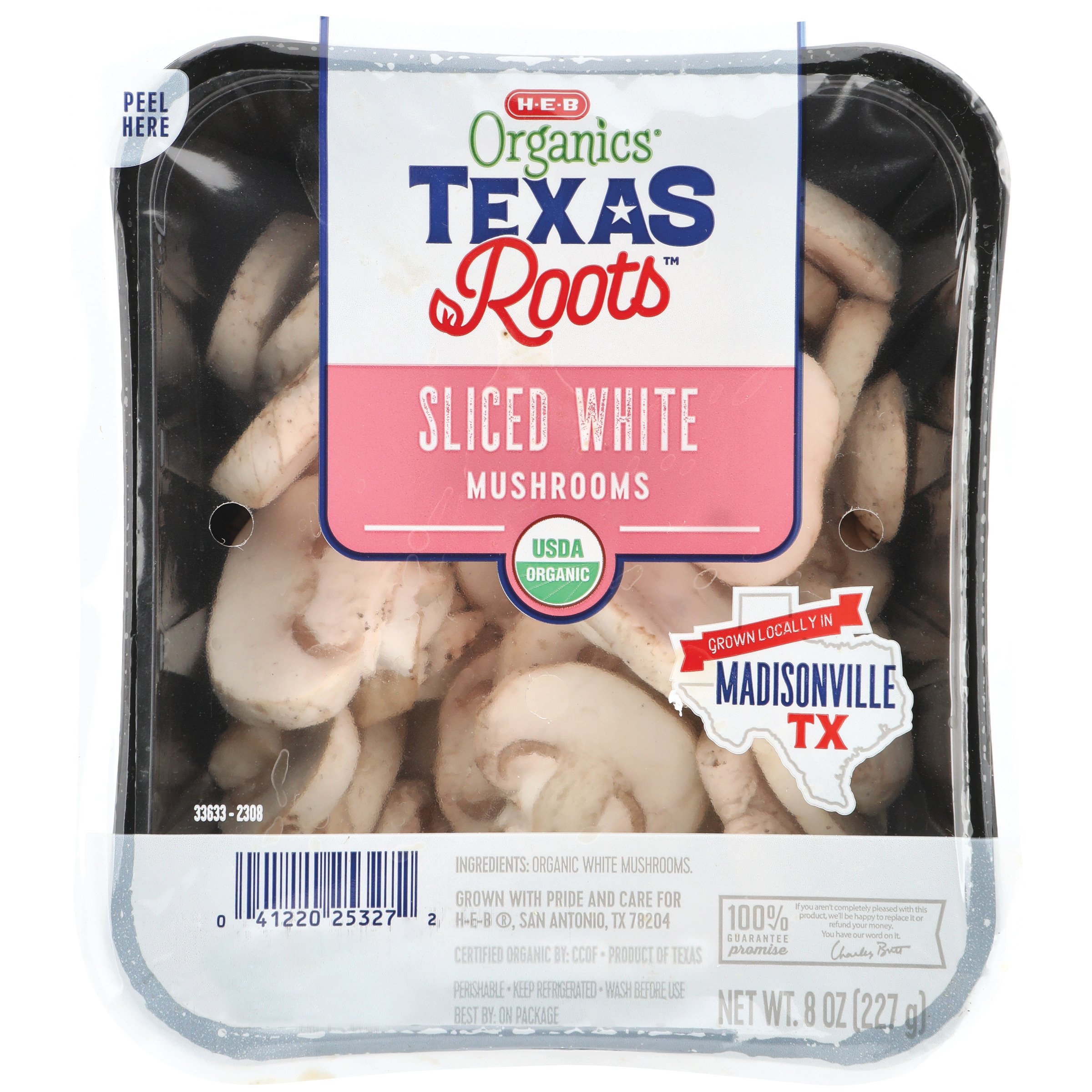 HEB Texas Roots Organic Sliced White Mushrooms Shop Mushrooms at HEB