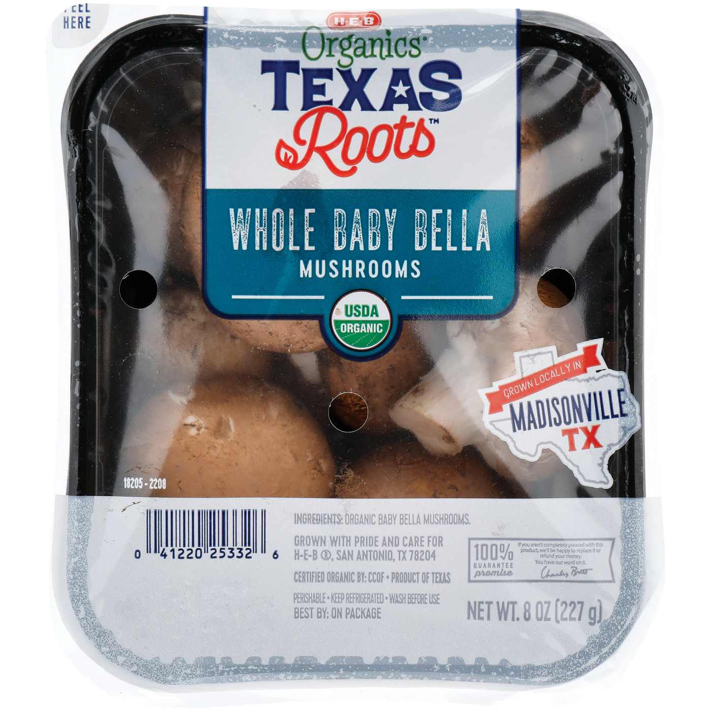 H-E-B Organics Texas Roots Whole Baby Bella Mushrooms; image 1 of 4