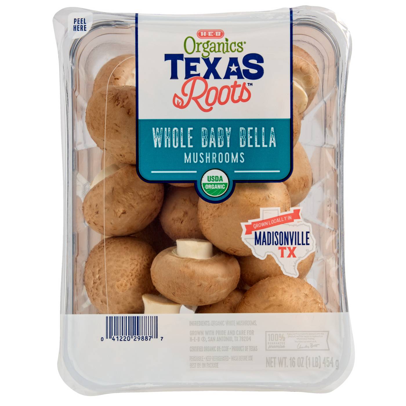 H-E-B Organics Texas Roots Whole Baby Bella Mushrooms; image 1 of 2