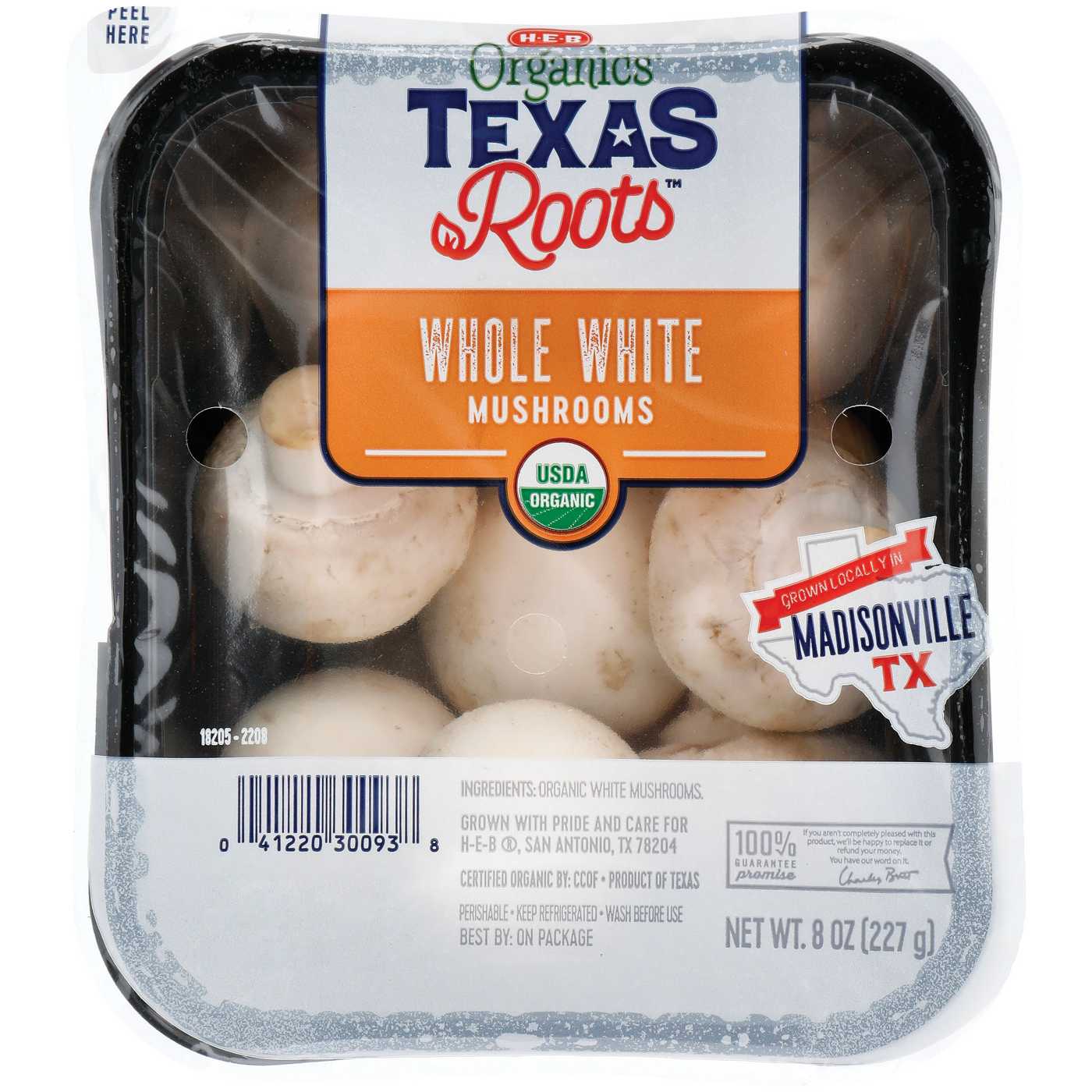 H-E-B Organics Texas Roots Whole White Mushrooms; image 1 of 4
