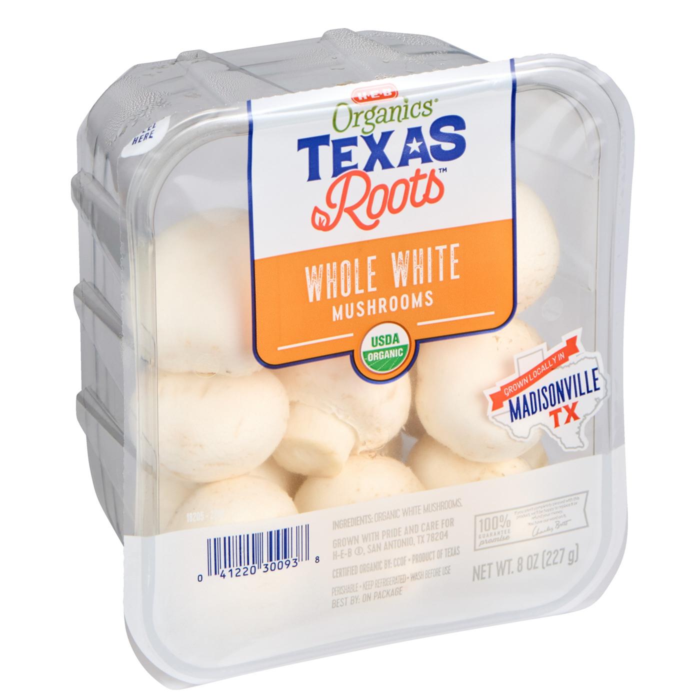 H-E-B Organics Texas Roots Whole White Mushrooms; image 2 of 4