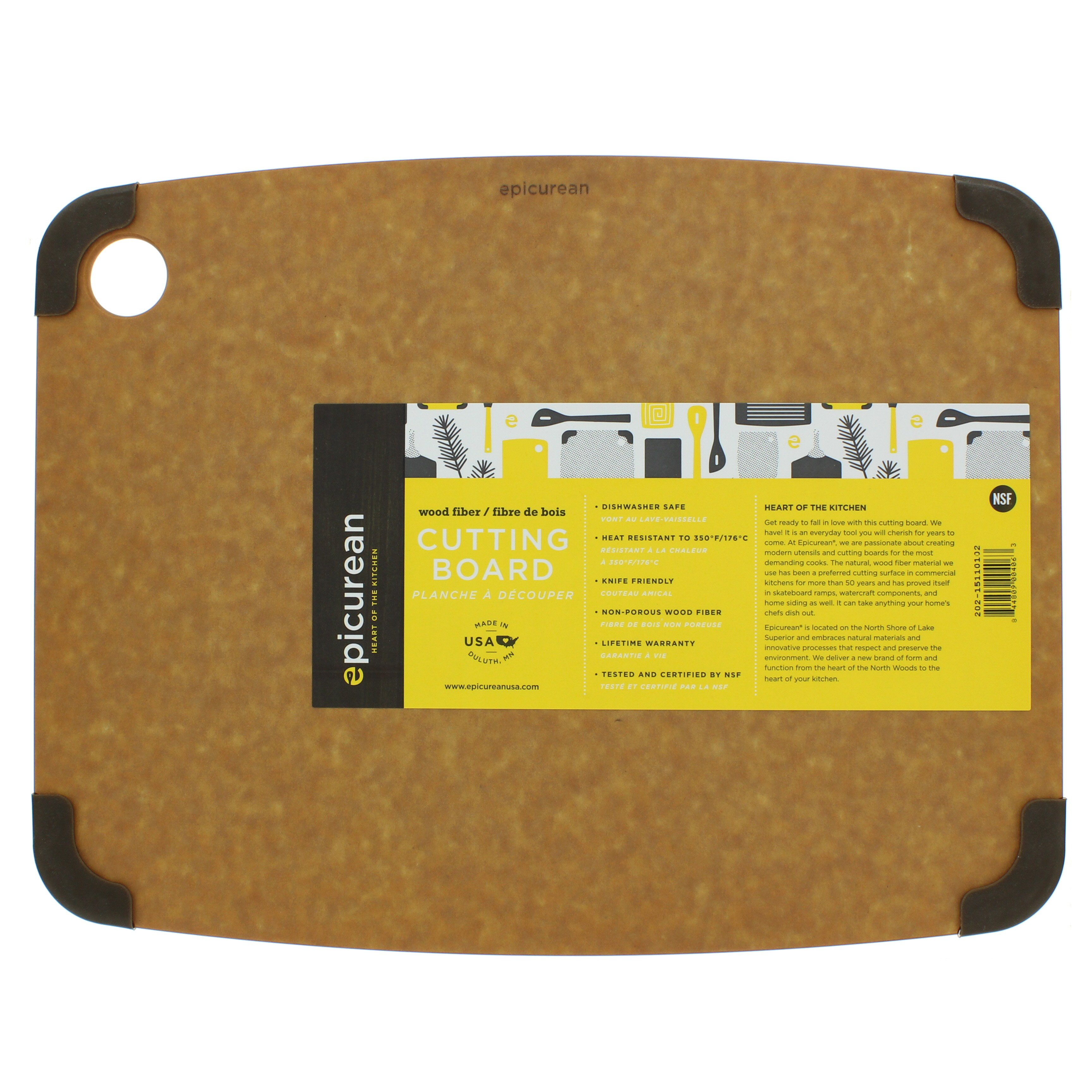 Epicurean 14.5" x 11.25" NonSlip Cutting Board, Natural/Brown Shop