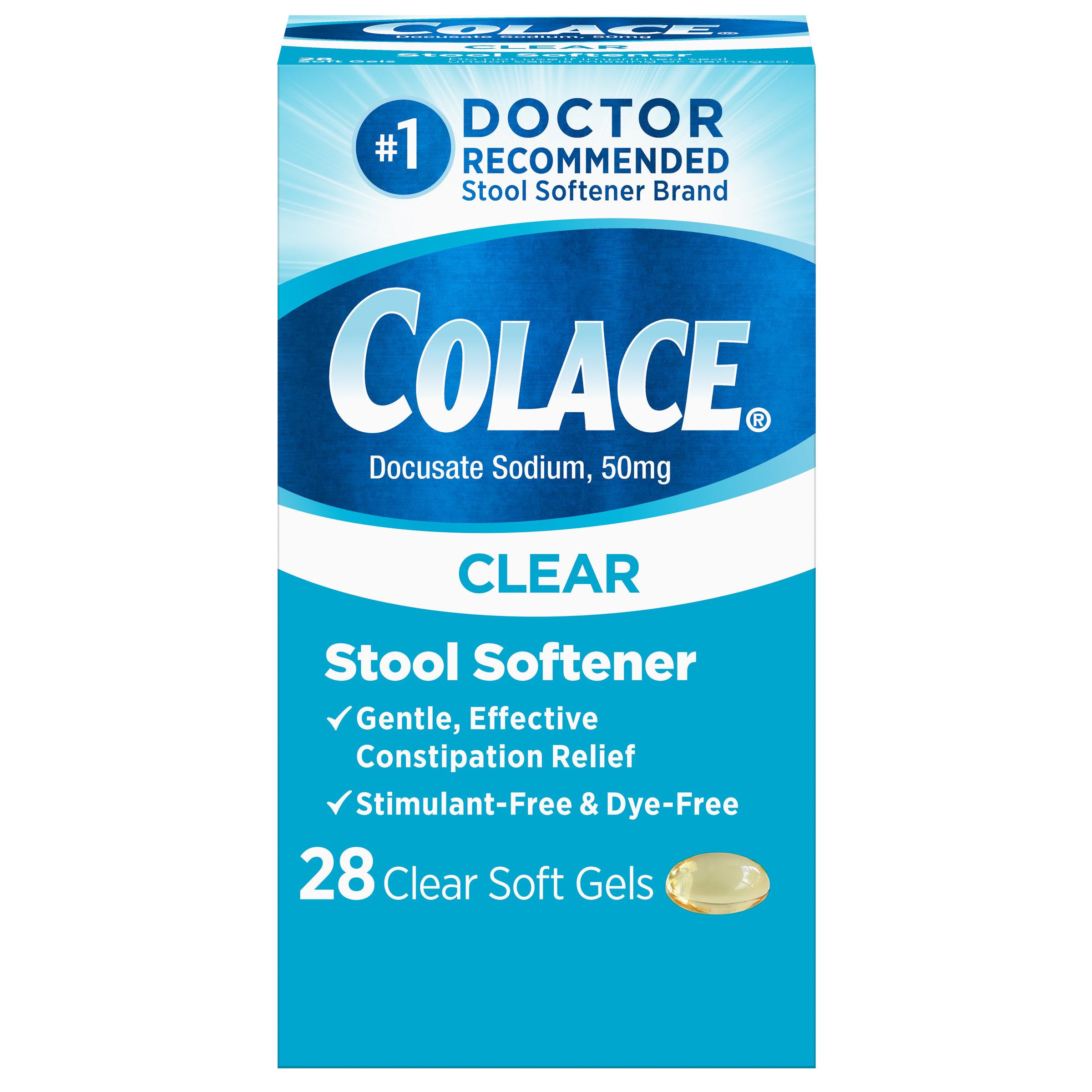 Colace Clear 50MG Soft Gels Shop Digestion & nausea at HEB