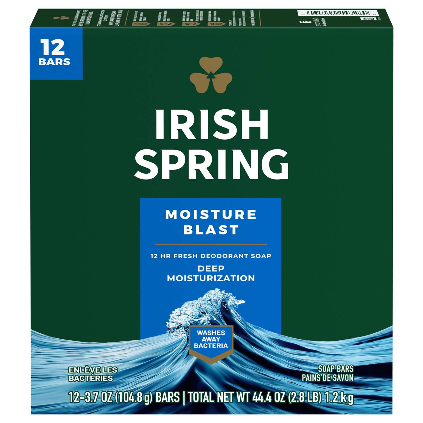 Irish Spring Moisture Blast Deodorant Bar Soap for Men; image 1 of 10