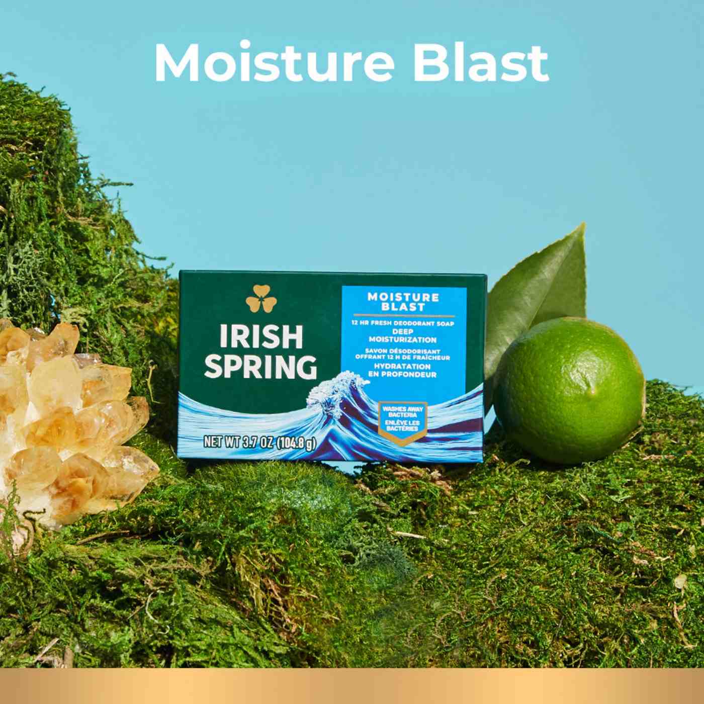 Irish Spring Moisture Blast Deodorant Bar Soap for Men; image 5 of 10