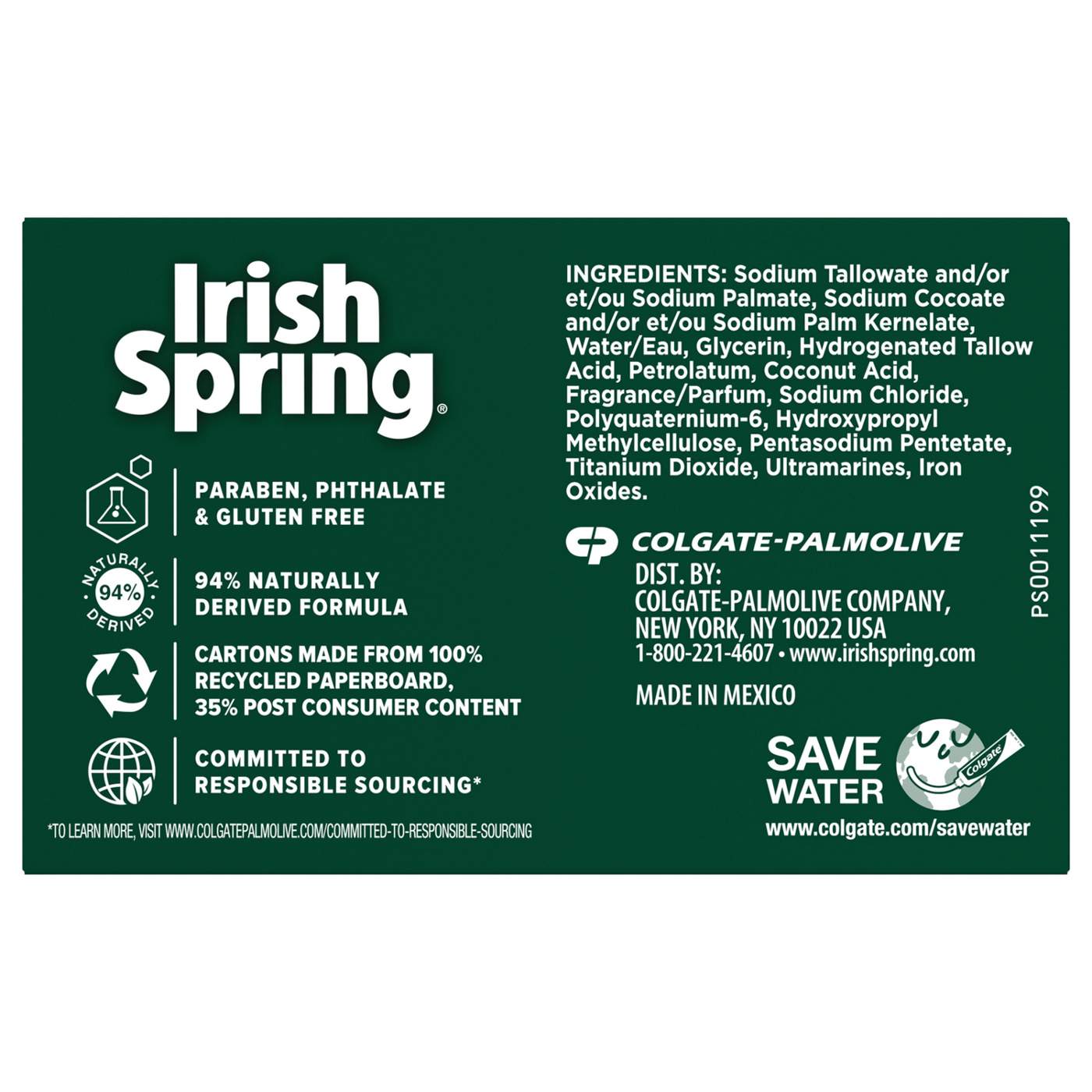 Irish Spring Moisture Blast Deodorant Bar Soap for Men; image 7 of 10