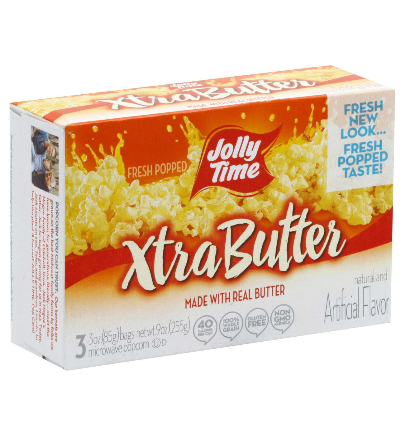 Jolly Time Xtra Butter Microwave Popcorn; image 1 of 2