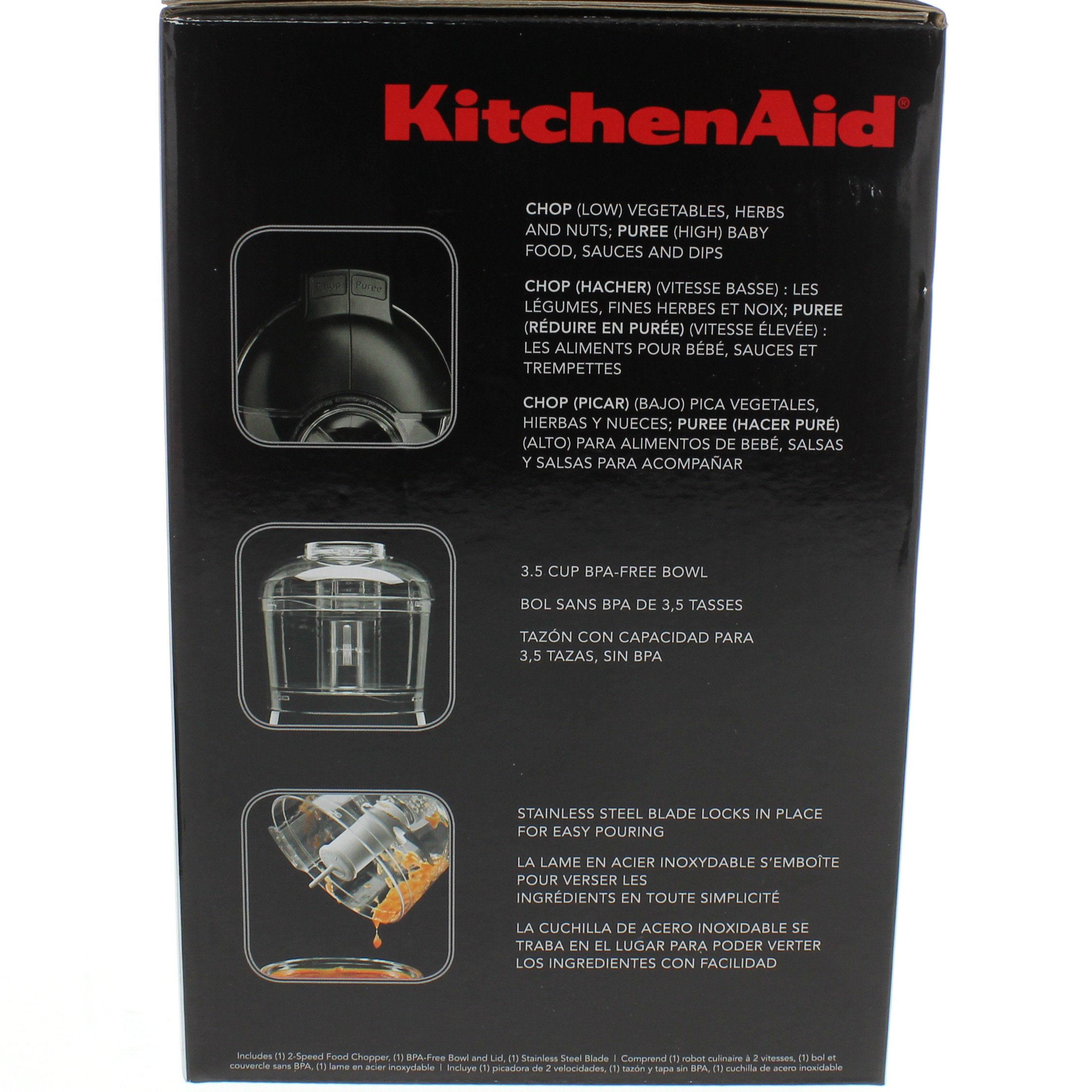 KitchenAid 3.5 Cup Food Chopper with One Touch Operation and 2 Speeds 