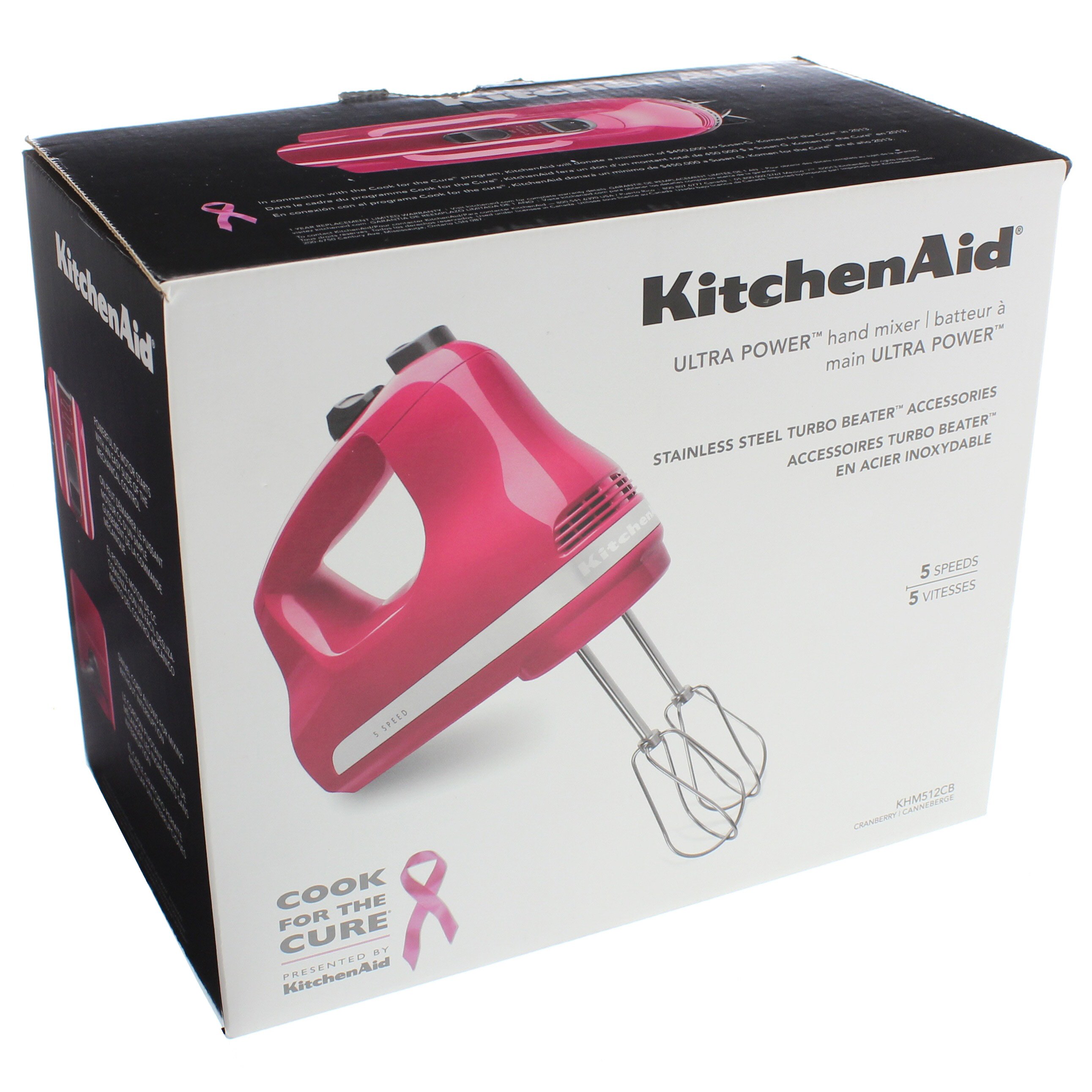 KitchenAid Cranberry 5 Speed Ultra Power Hand Mixer