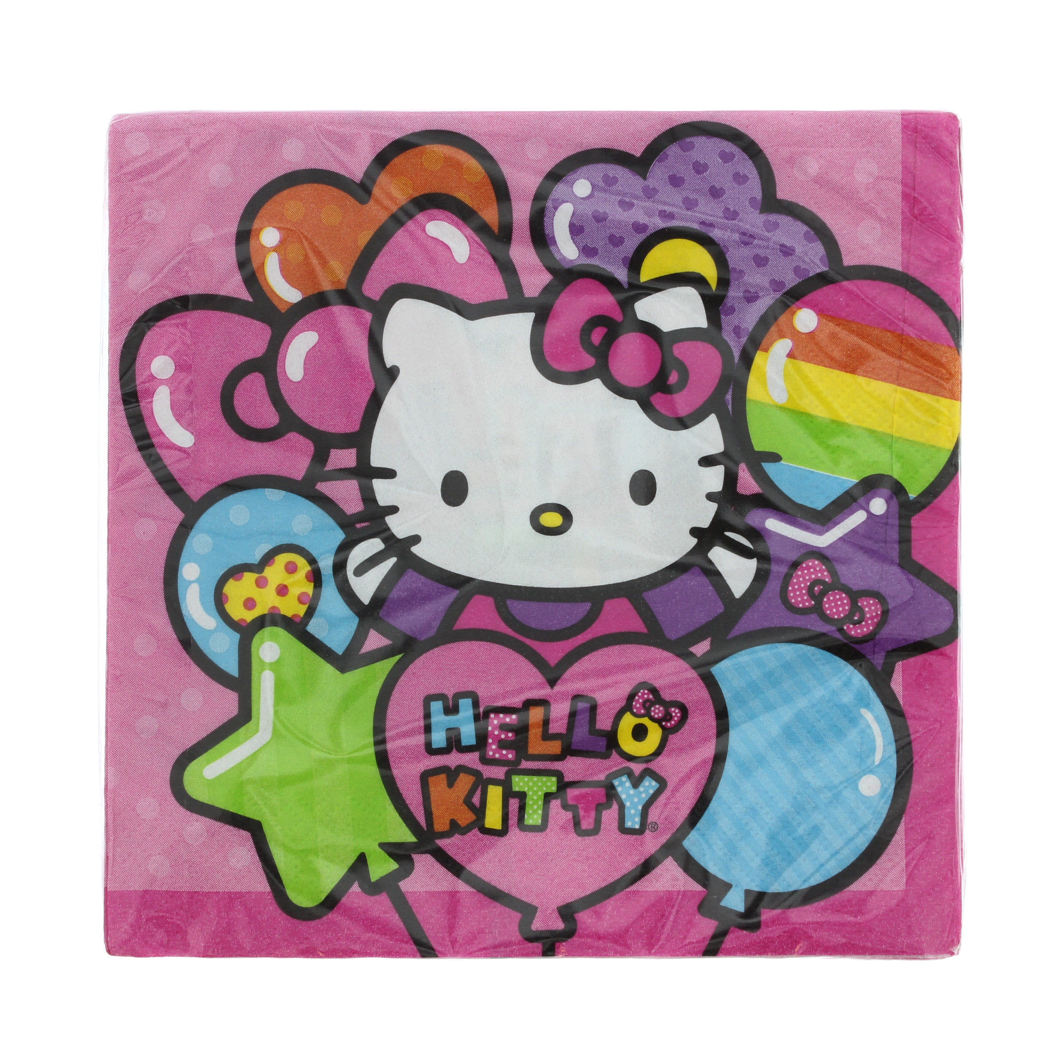 hello kitty rainbow lunch napkin shop disposable kitchenware at h e b