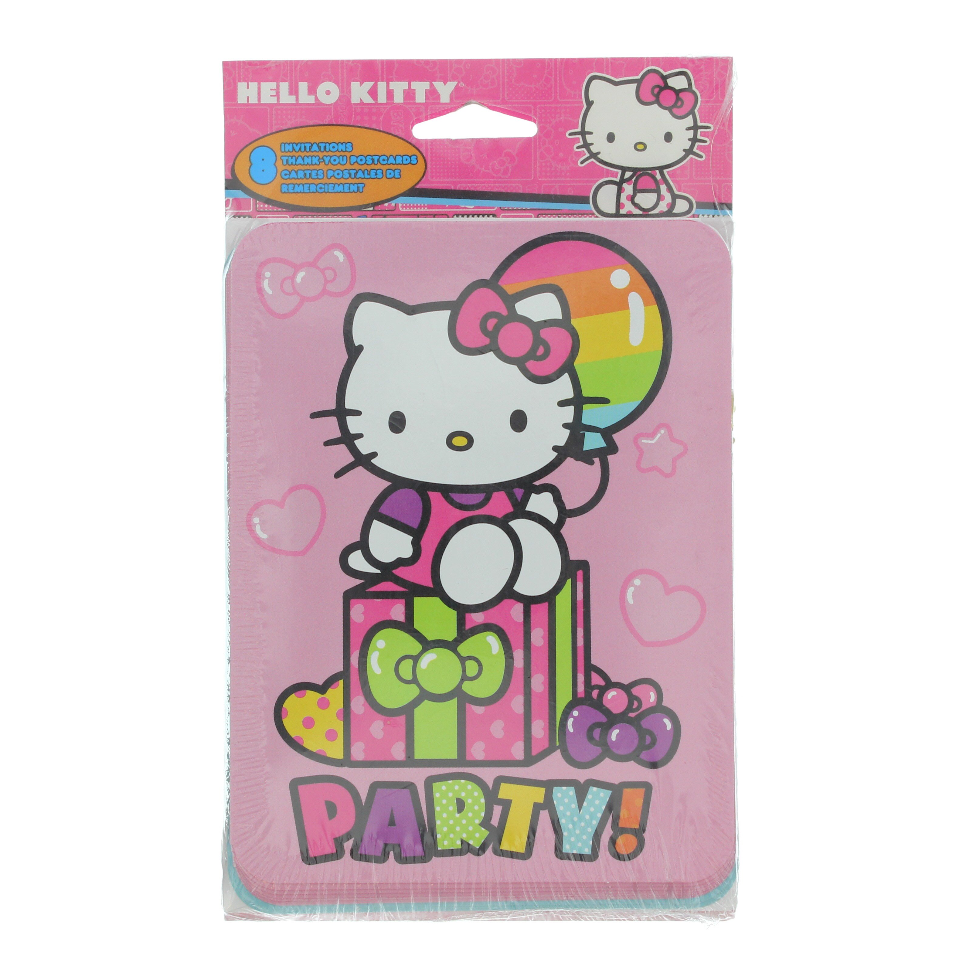 Hello Kitty Rainbow Invitation Thank You Note Combo - Shop Invites ...