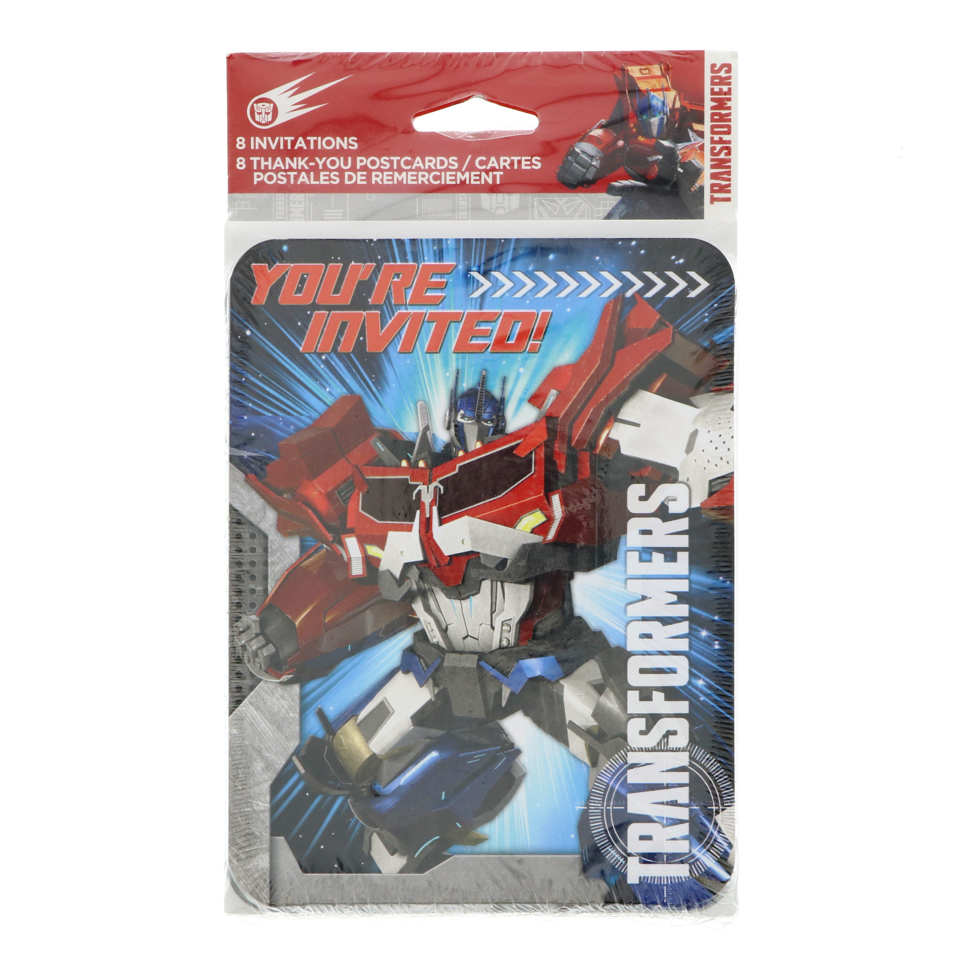 Transformers Invitation \u0026 Thank You Note Combo - Shop Party decor at H-E-B, image size:4000x4000