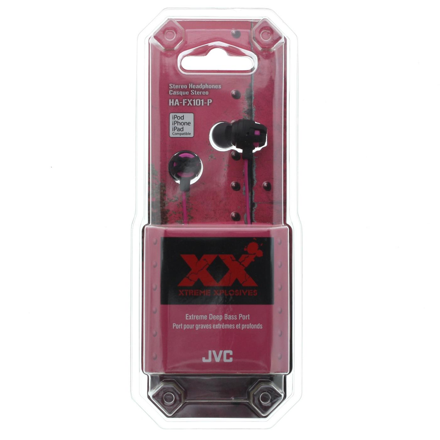 JVC Xtreme Xplosives Pink Earbuds; image 1 of 2