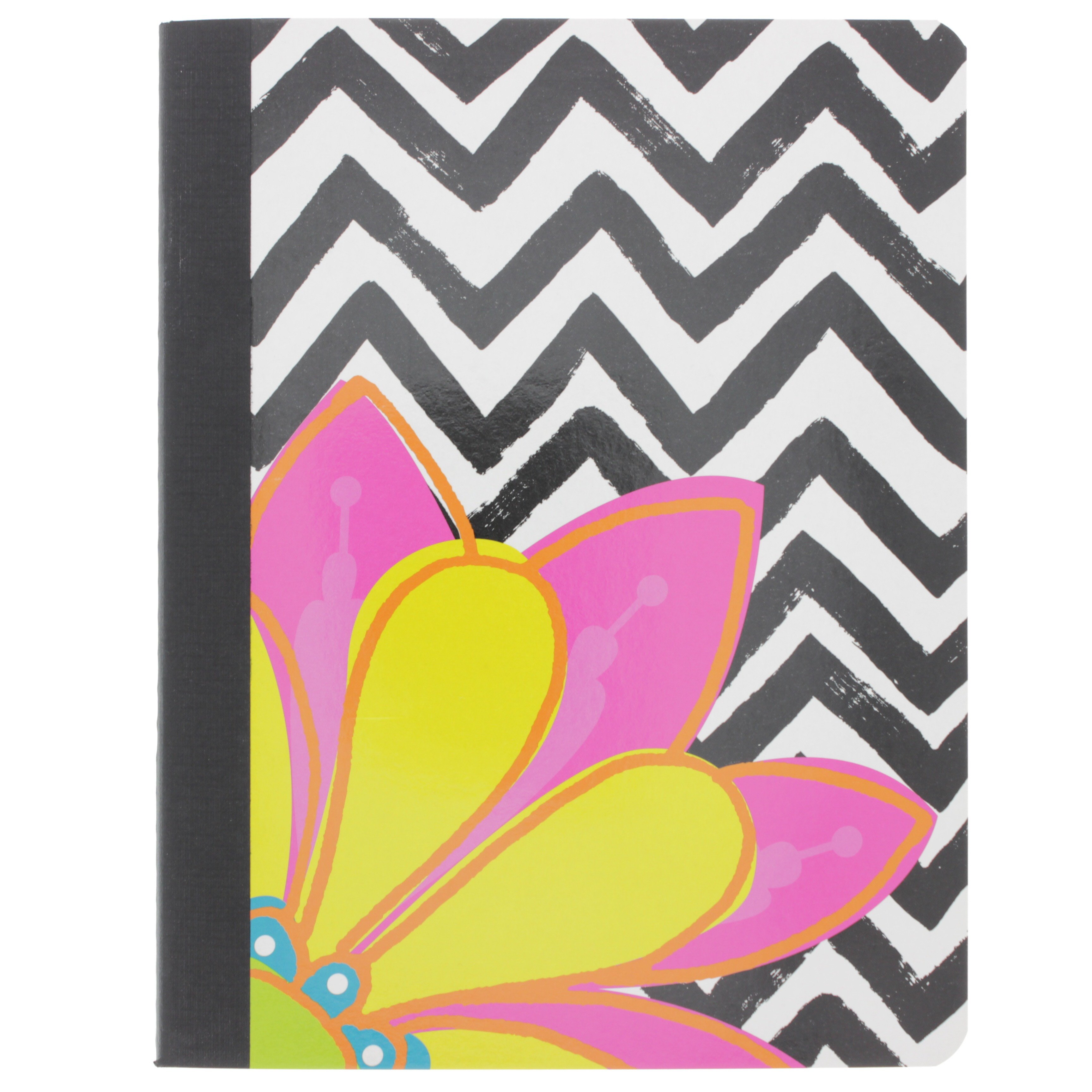 Unison Chevron Floral 100 Sheets Fashion Wide Rule Composition Book