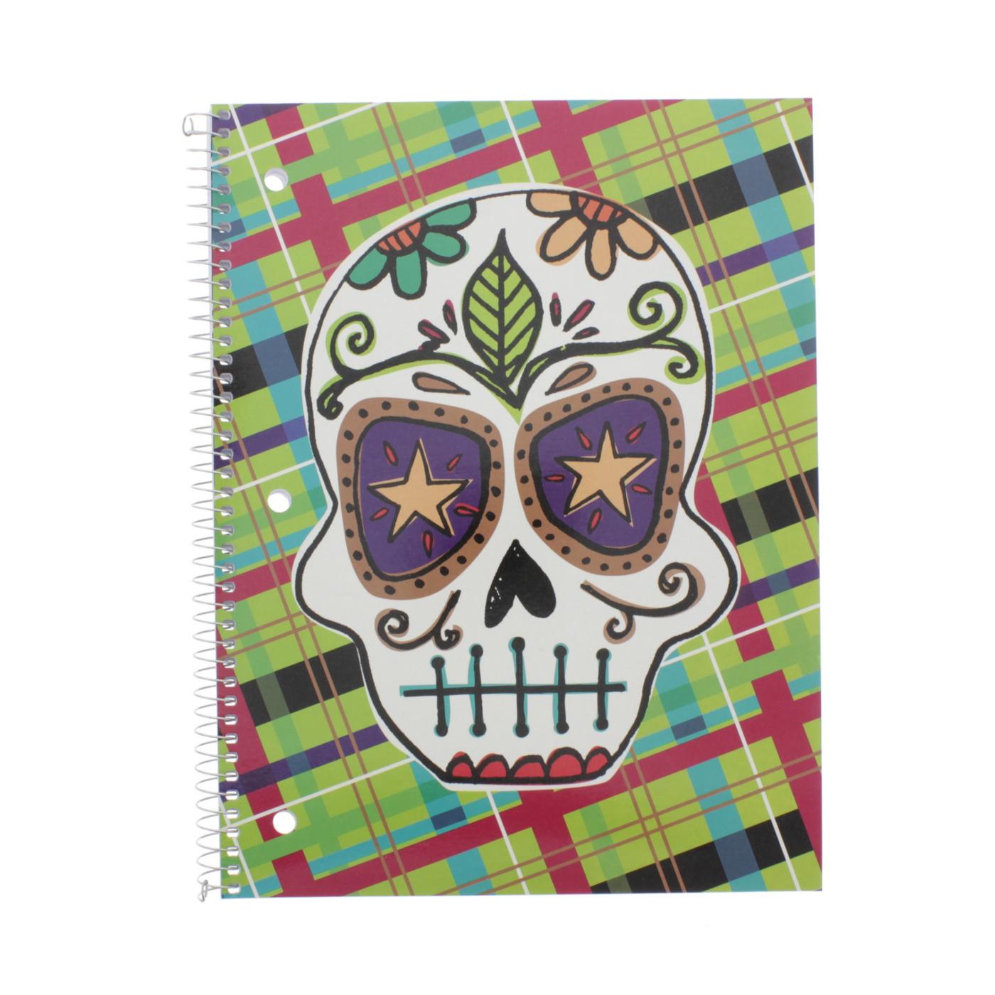 Unison Fashion Spiral Notebook Wide Rule Sugar Skulls, 70 Sheets; image 4 of 4