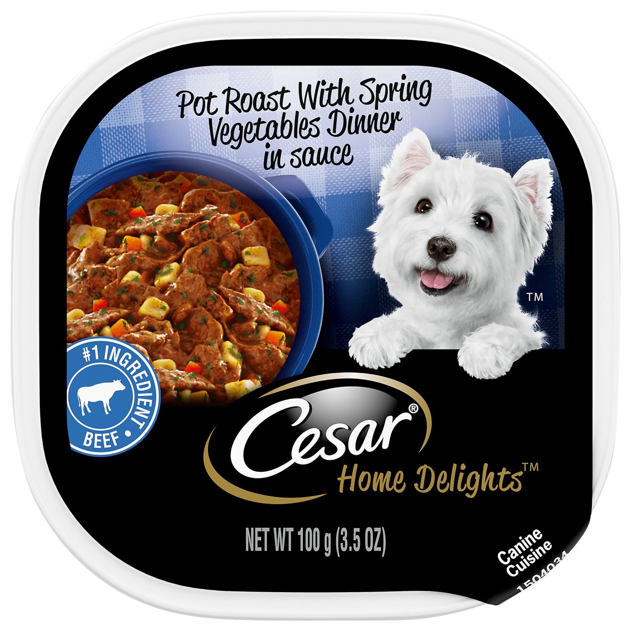 Cesar Home Delights Pot Roast with Spring Vegetables Dinner Wet Dog