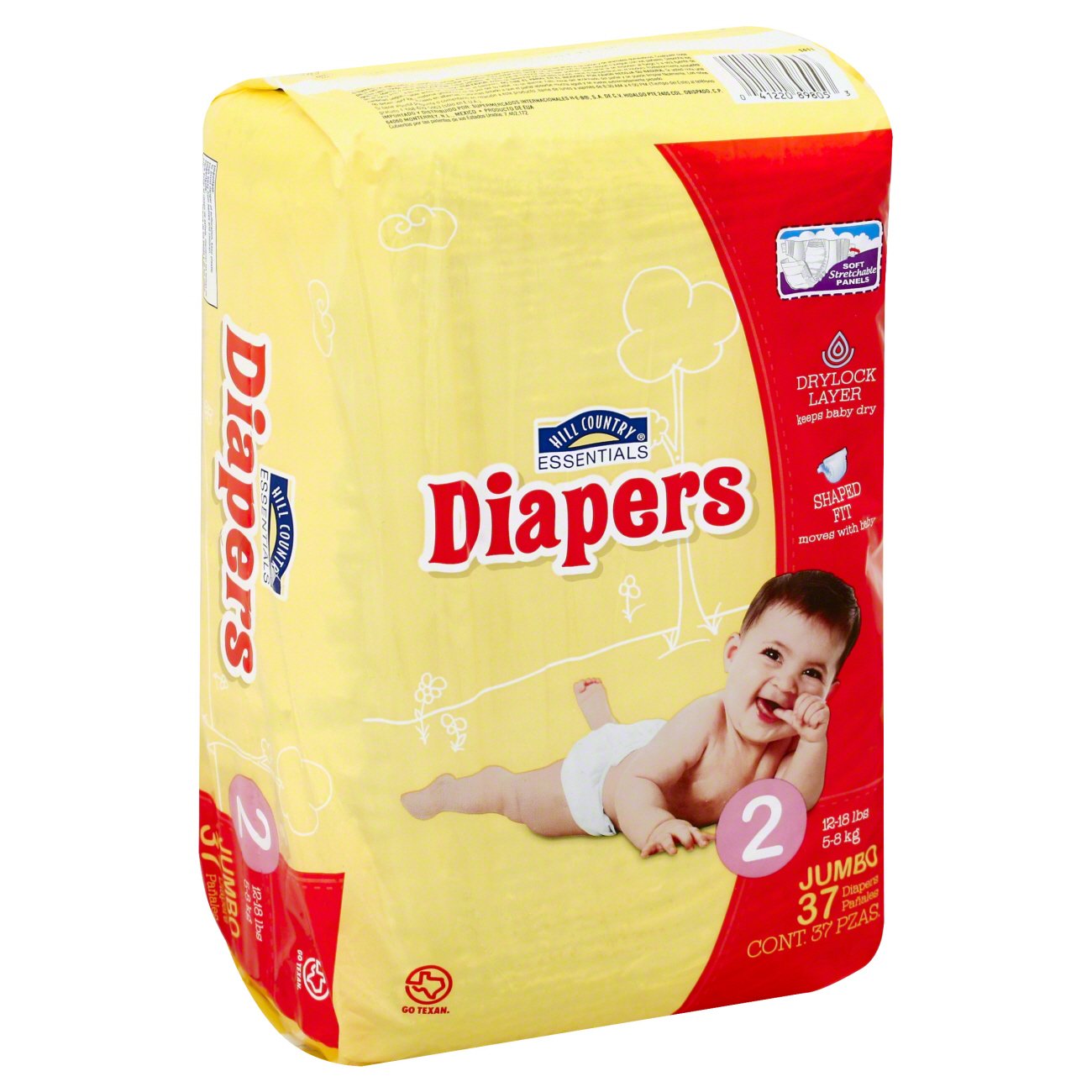 Hill Country Essentials Jumbo Pack Diapers Size 2 Shop Diapers at HEB