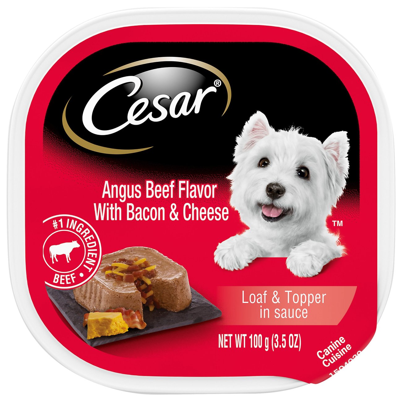 Cesar Savory Delights Angus Beef Flavor with Bacon & Cheese Wet Dog