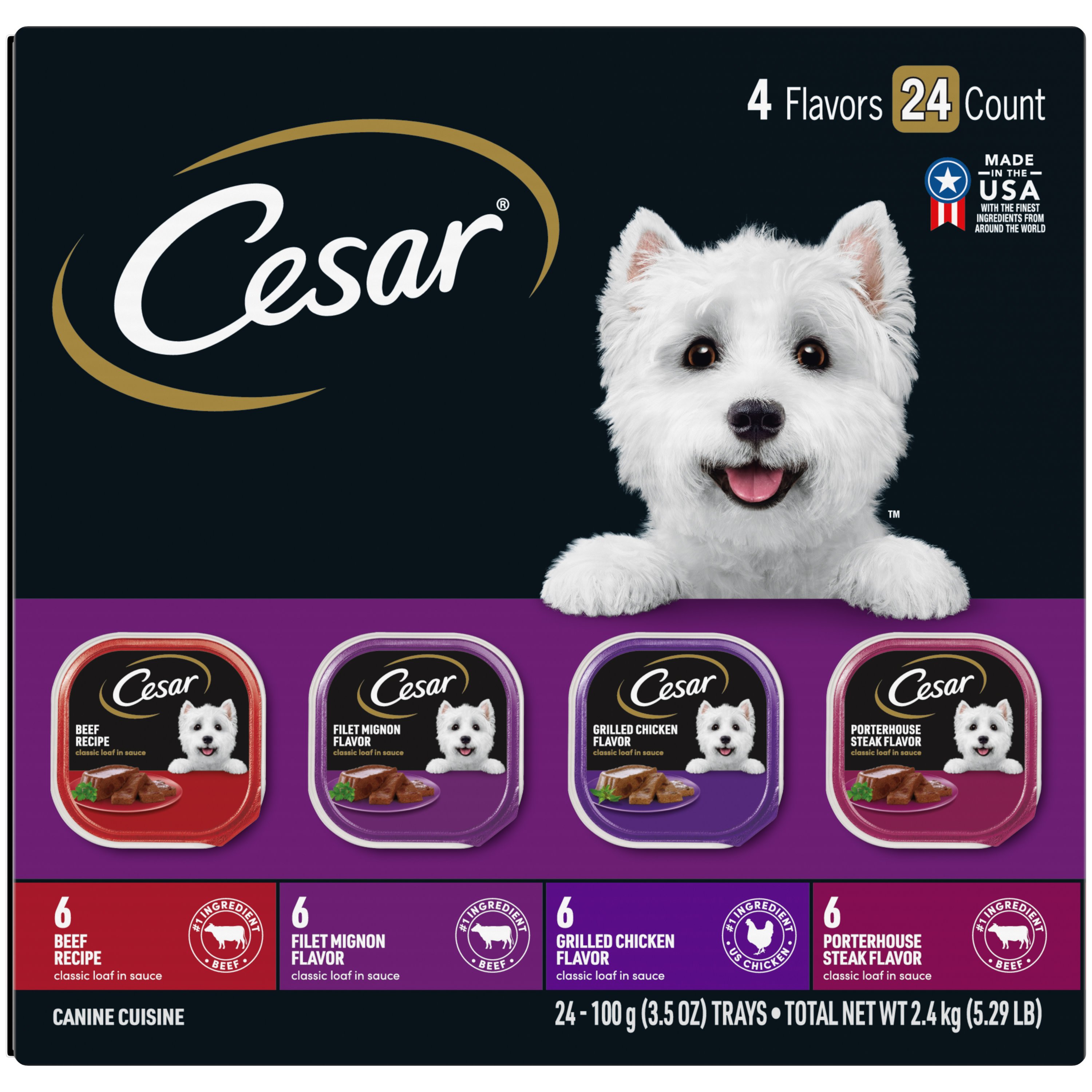 cesar chicken dog food