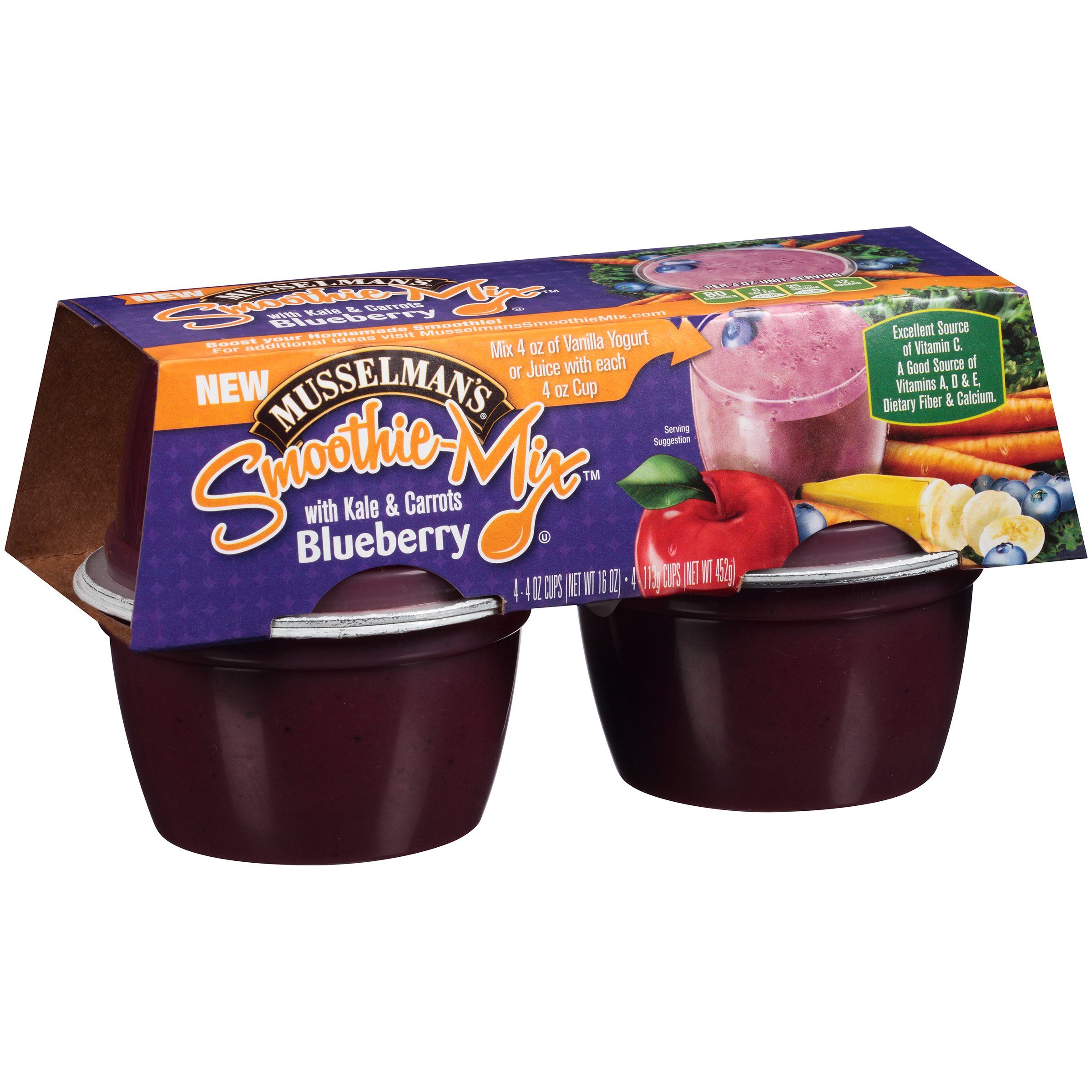 Musselman's Blueberry Smoothie Mix with Kale & Carrots Shop Mixes