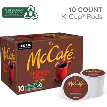 McCafe Premium Roast Medium Roast Single Serve Coffee K Cups, 10 ct