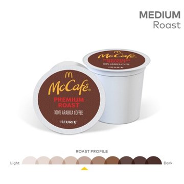 McCafe Premium Roast Medium Roast Single Serve Coffee K Cups, 10 ct