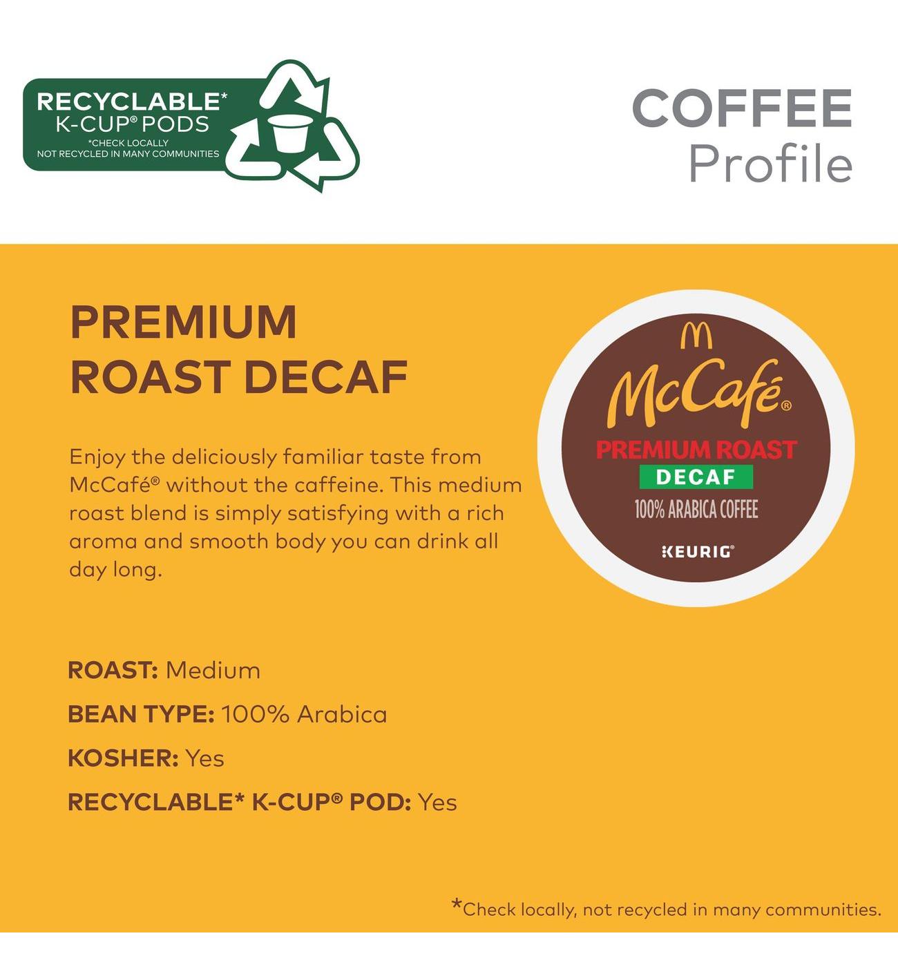 McCafe Premium Roast Decaf Medium Roast Single Serve Coffee K Cups; image 12 of 16